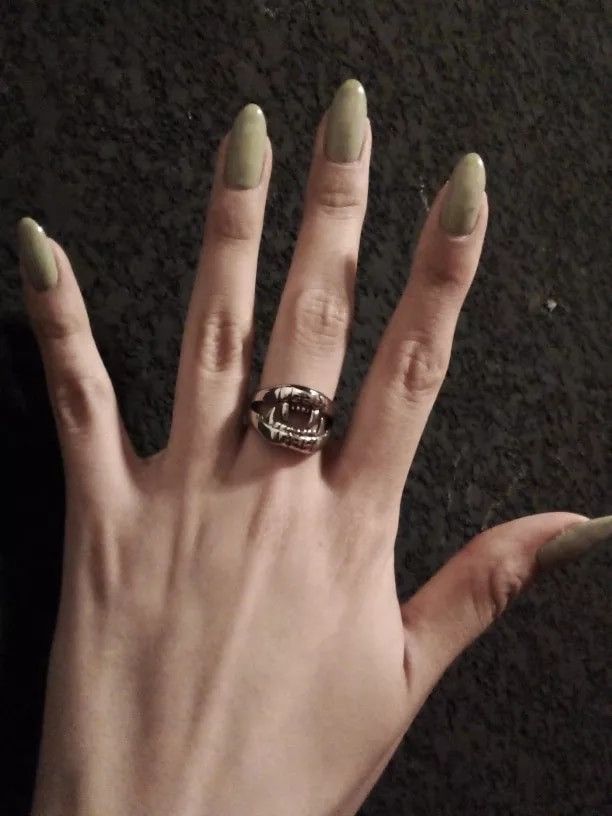 Jewelry Devil Mouth Teeth Punk Rock Ring Size ONE SIZE - 4 Thumbnail