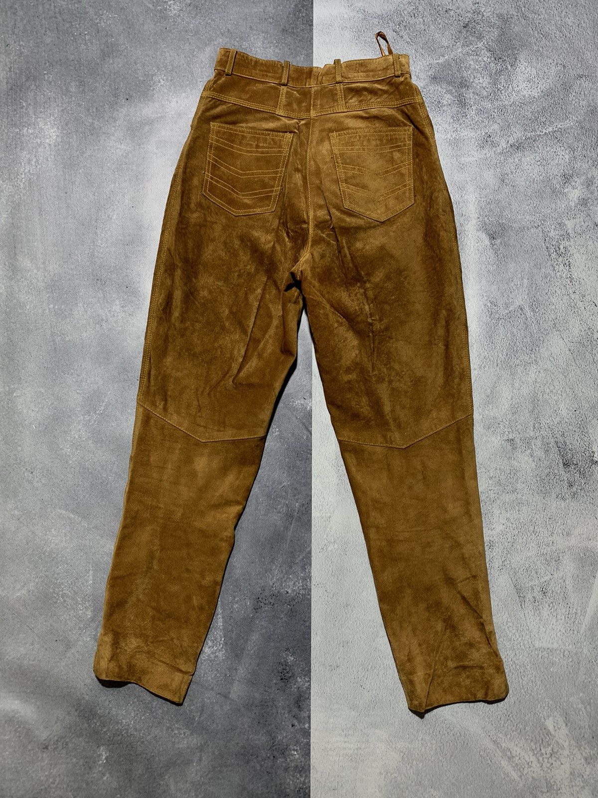 Genuine Leather × Leather × Vintage Vintage 90s Leather suede pants streetwear style size 28 Size 28" / US 6 / IT 42 - 1 Thumbnail