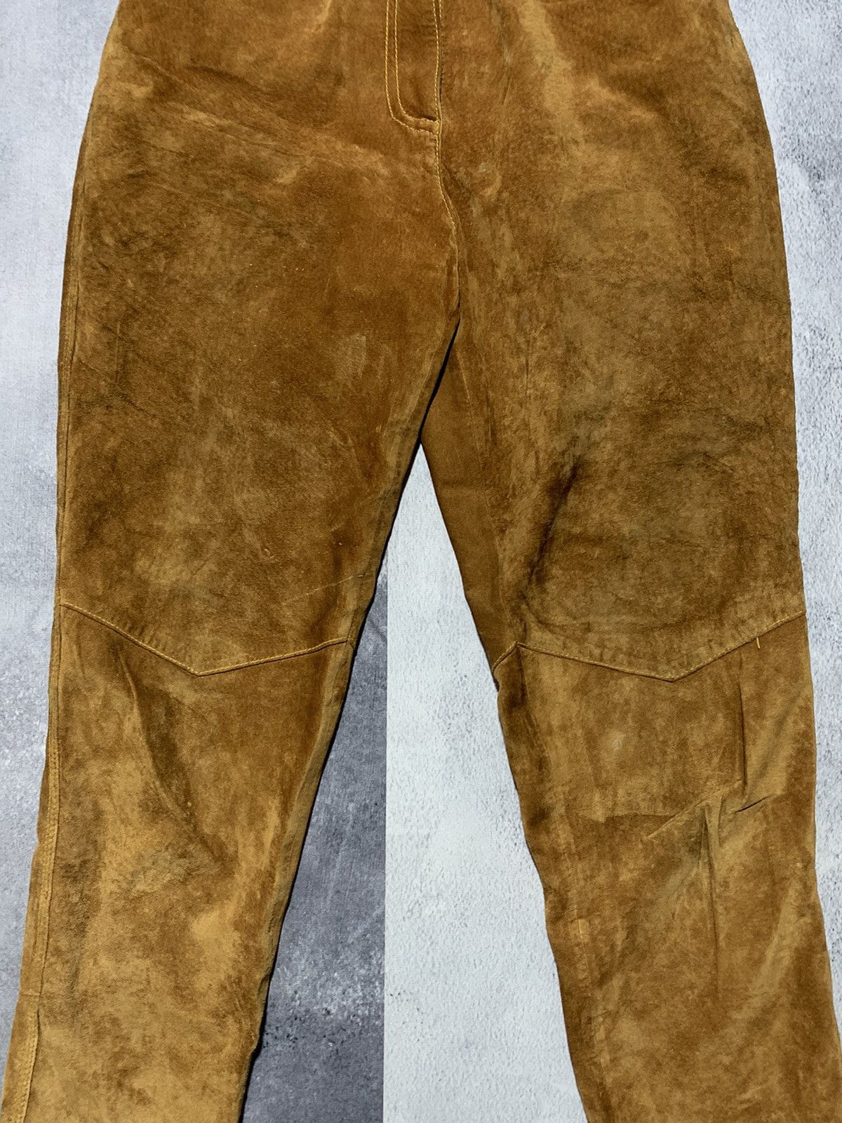 Genuine Leather × Leather × Vintage Vintage 90s Leather suede pants streetwear style size 28 Size 28" / US 6 / IT 42 - 8 Thumbnail