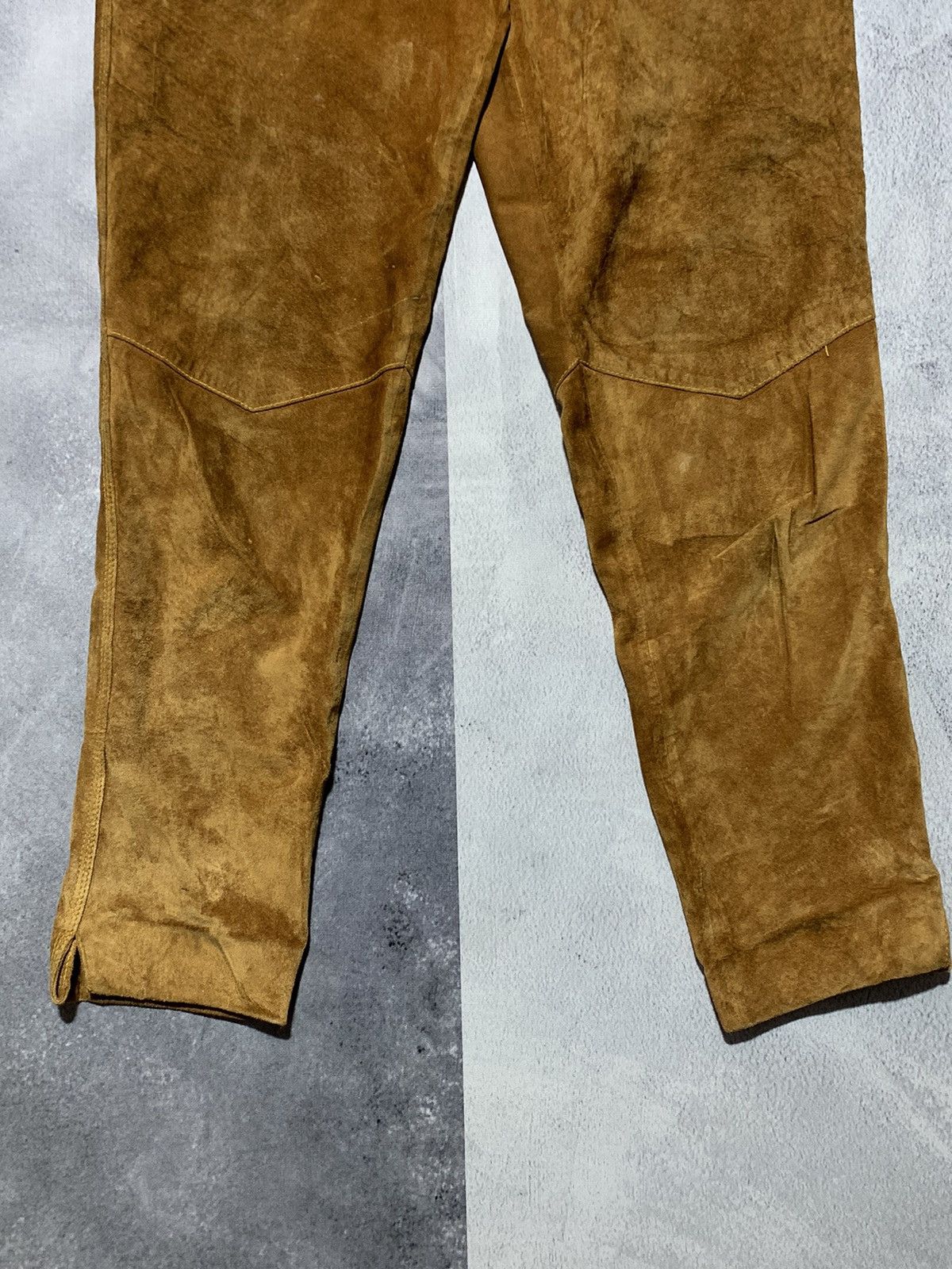 Genuine Leather × Leather × Vintage Vintage 90s Leather suede pants streetwear style size 28 Size 28" / US 6 / IT 42 - 9 Thumbnail