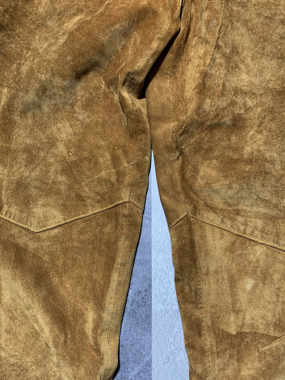 Genuine Leather × Leather × Vintage Vintage 90s Leather suede pants streetwear style size 28 Size 28" / US 6 / IT 42 - 11 Thumbnail