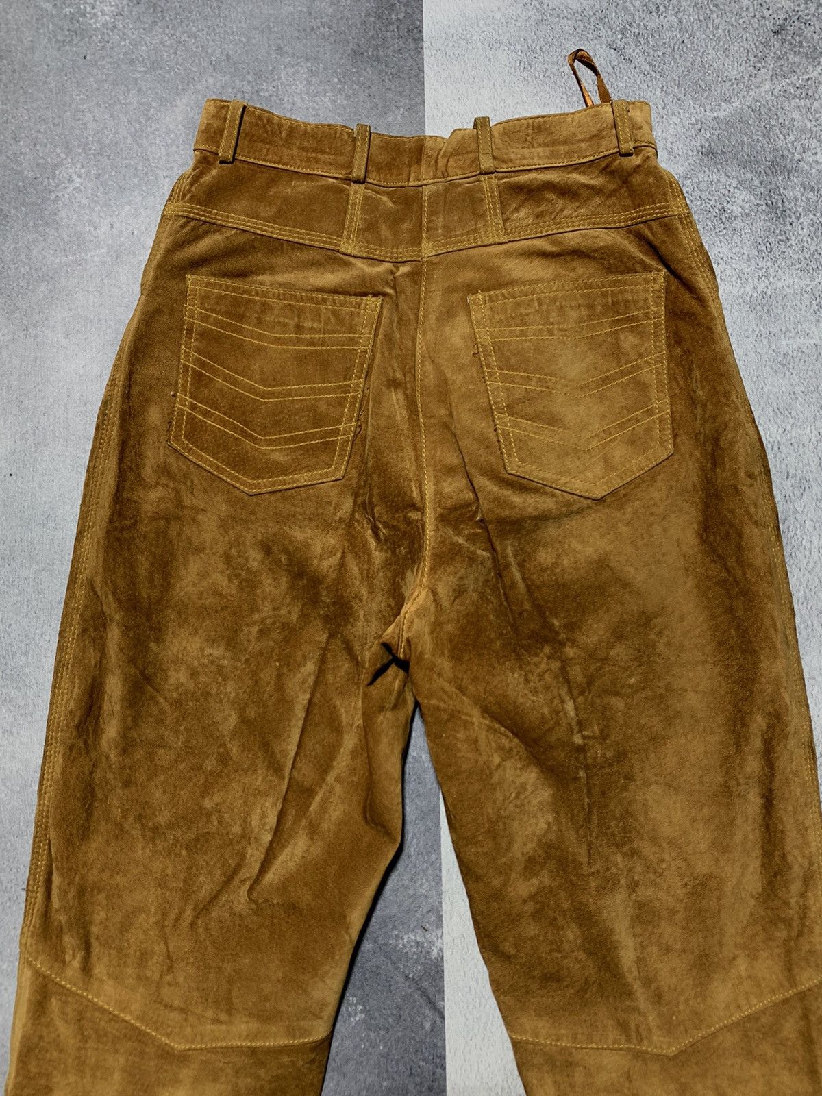 Genuine Leather × Leather × Vintage Vintage 90s Leather suede pants streetwear style size 28 Size 28" / US 6 / IT 42 - 2 Thumbnail