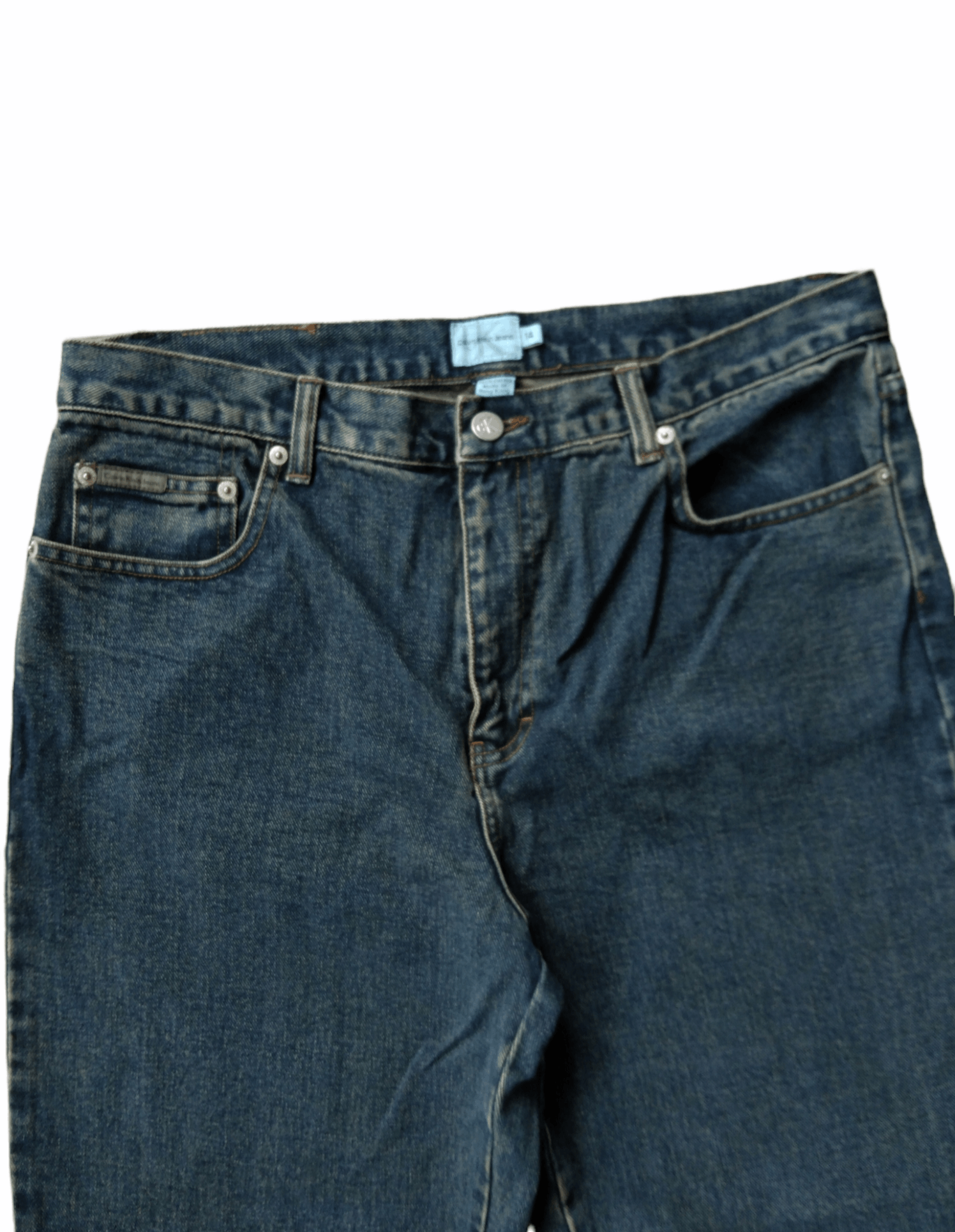 Calvin Klein 1990s Calvin Klein Fringe Beads Baggy Denim Pant Size 34" / US 12 / IT 48 - 3 Thumbnail