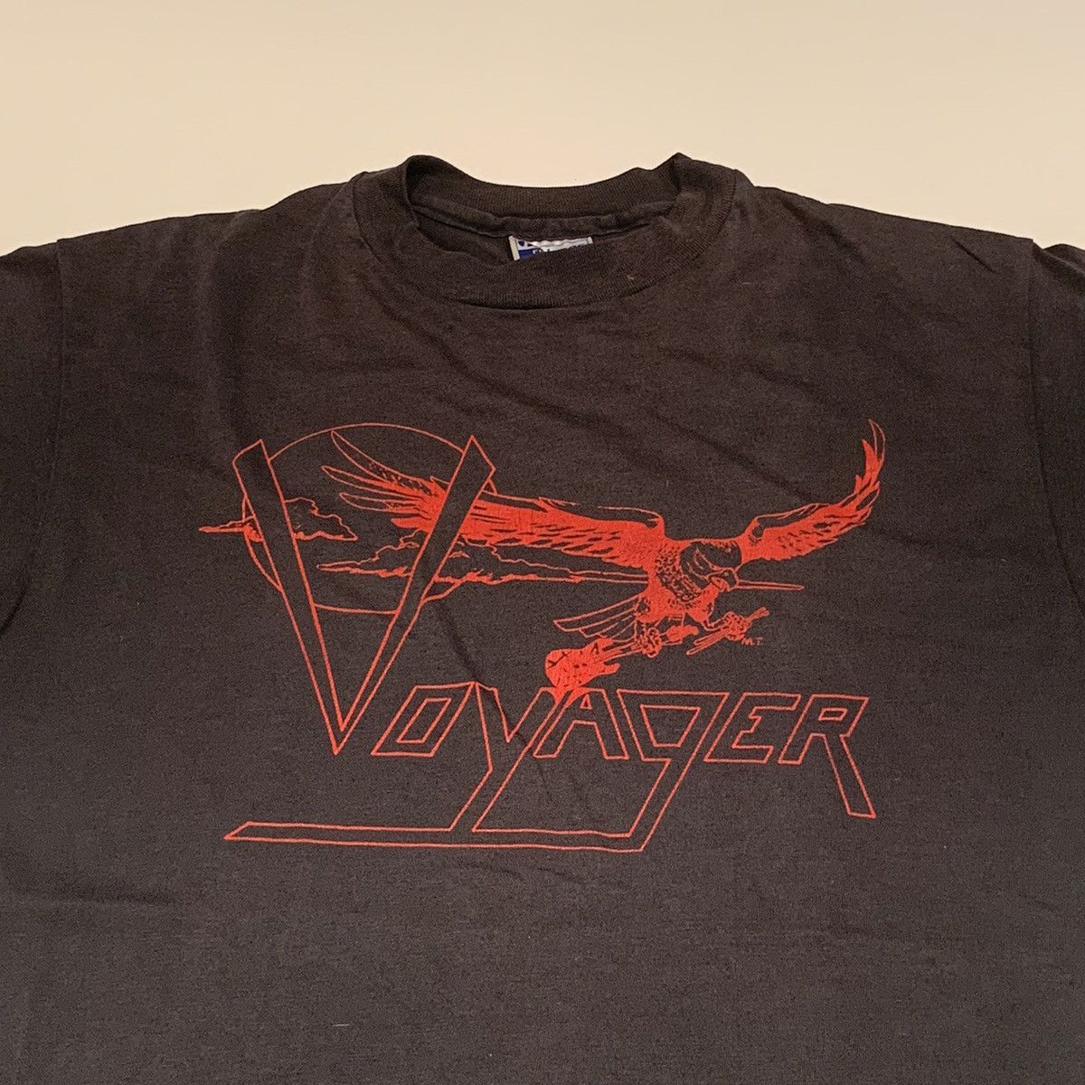 Band Tees × Vintage Vintage 1980s Voyager Graphic Band T Shirt Large Faded Rare Size US L / EU 52-54 / 3 - 2 Thumbnail