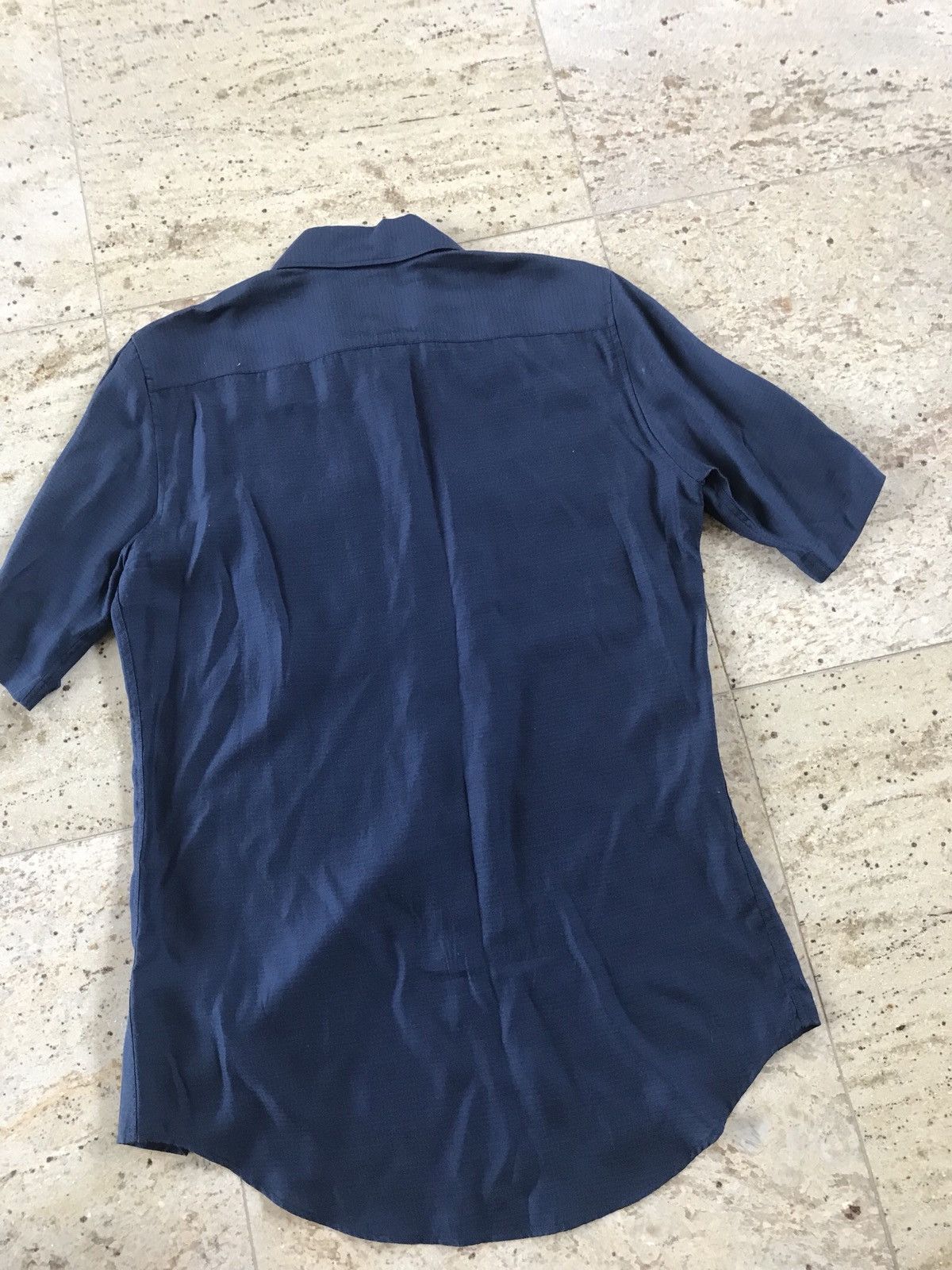 Vivienne Westwood o1rshd Silk Blend Button Up, SS In Navy Size US M / EU 48-50 / 2 - 14 Thumbnail