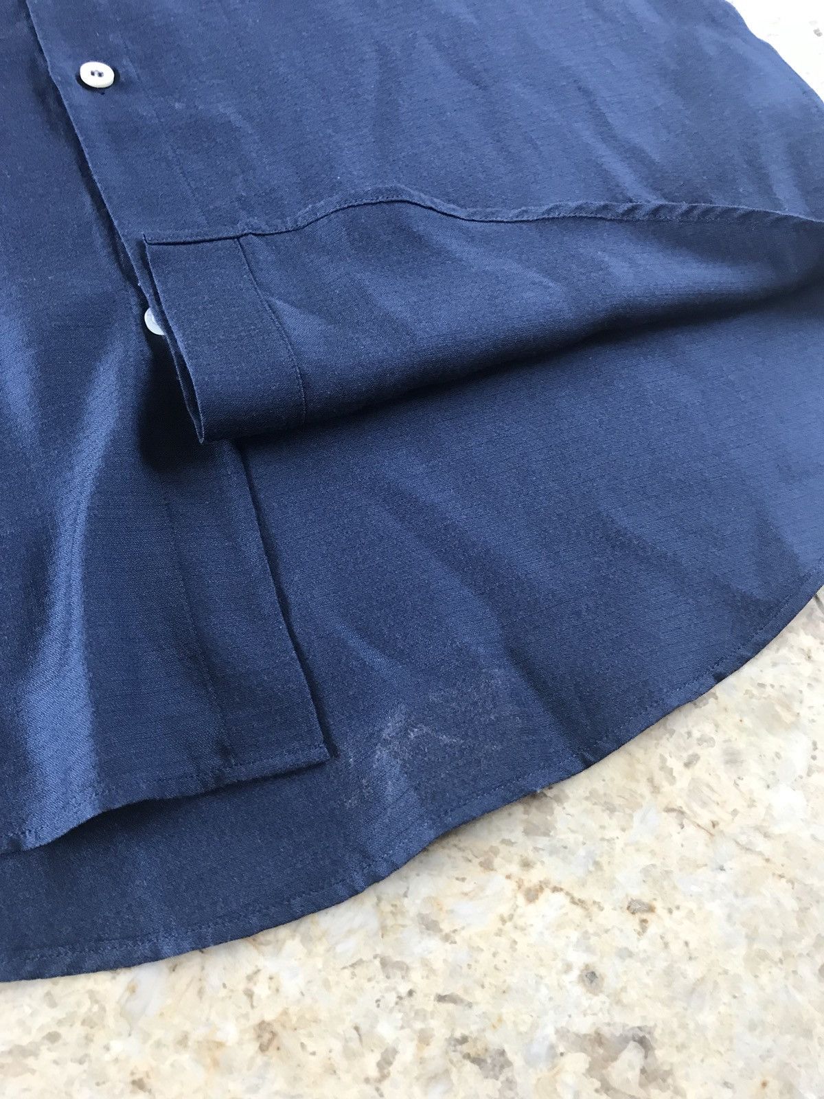 Vivienne Westwood o1rshd Silk Blend Button Up, SS In Navy Size US M / EU 48-50 / 2 - 4 Thumbnail
