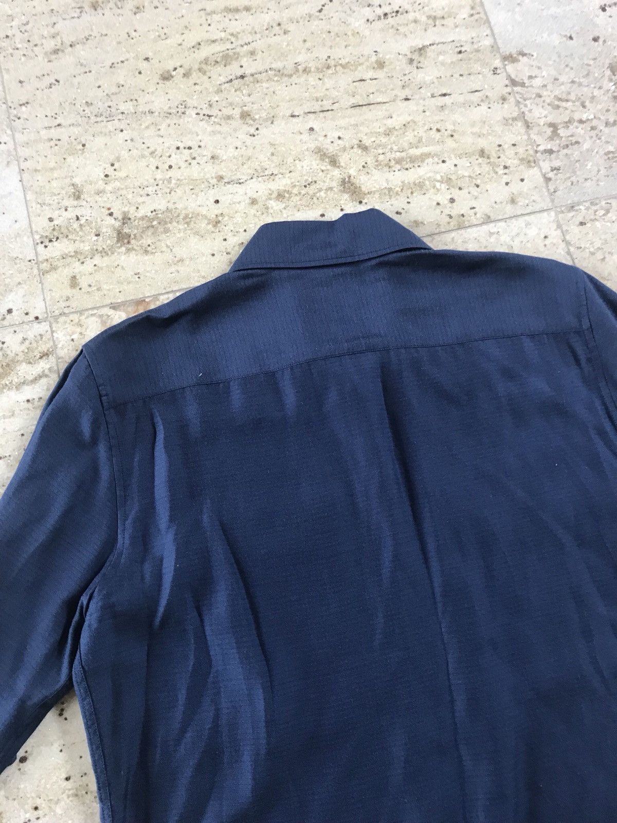 Vivienne Westwood o1rshd Silk Blend Button Up, SS In Navy Size US M / EU 48-50 / 2 - 16 Thumbnail