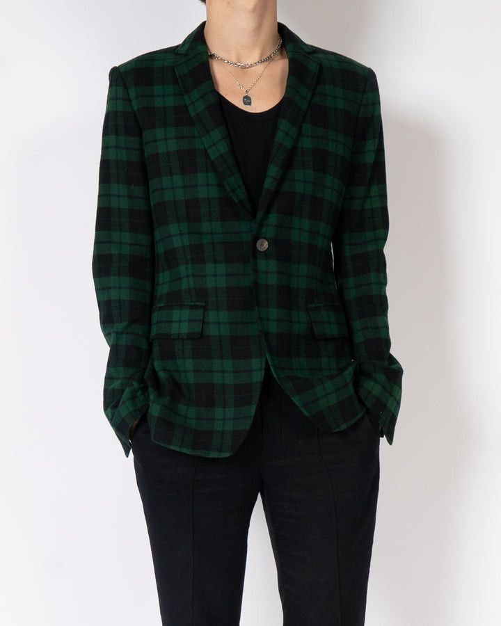 Haider Ackermann FW17 Turner Green Checked Blazer Sample Size US S / EU 44-46 / 1 - 2 Thumbnail