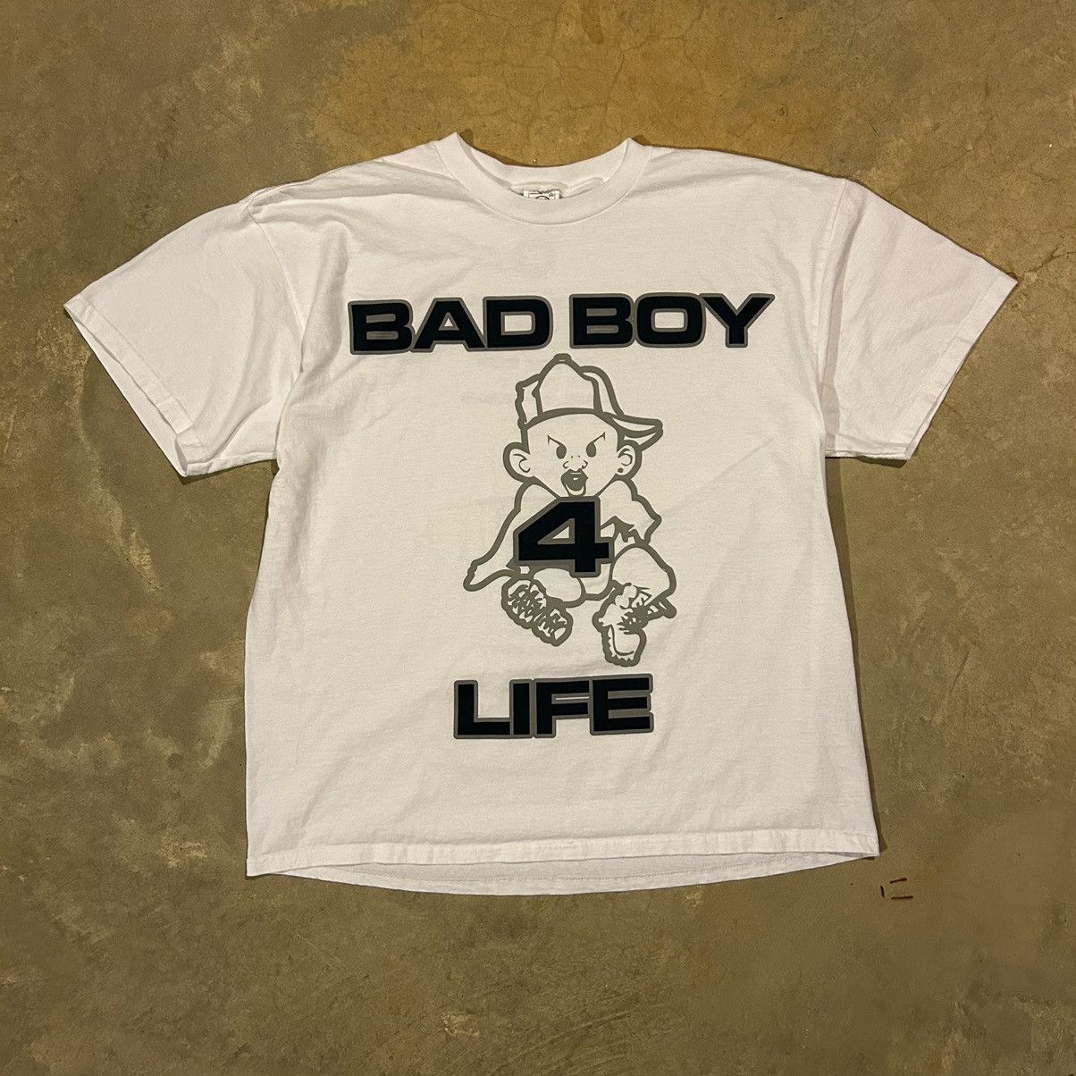 image of Rap Tees x Vintage Crazy Vintage 90's Bad Boy 4 Life Record Label Rap Tee Tupac in White (Size 2XL)