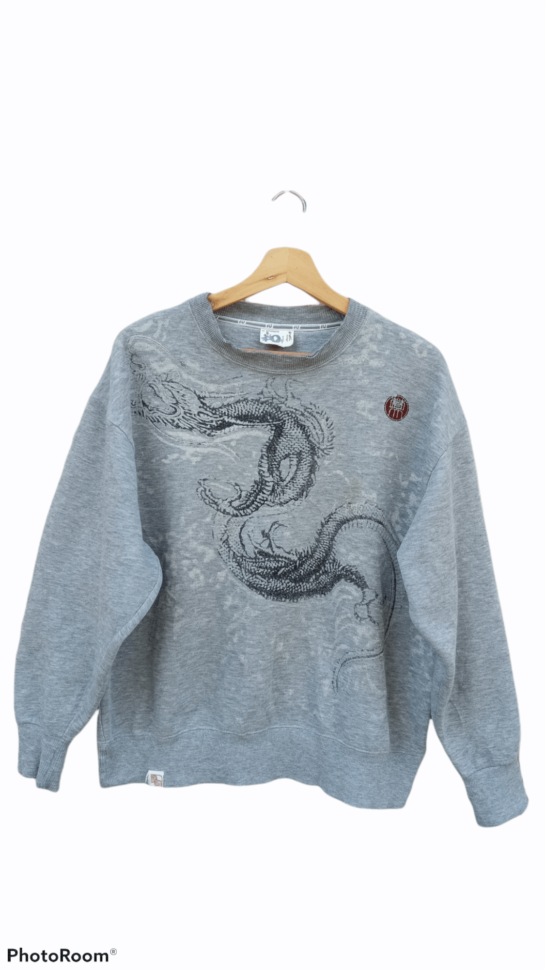 image of Stevenson Overall Co x Vintage Stevenson Flying Dragon Sweatshirt in Grey, Men's (Size Large)