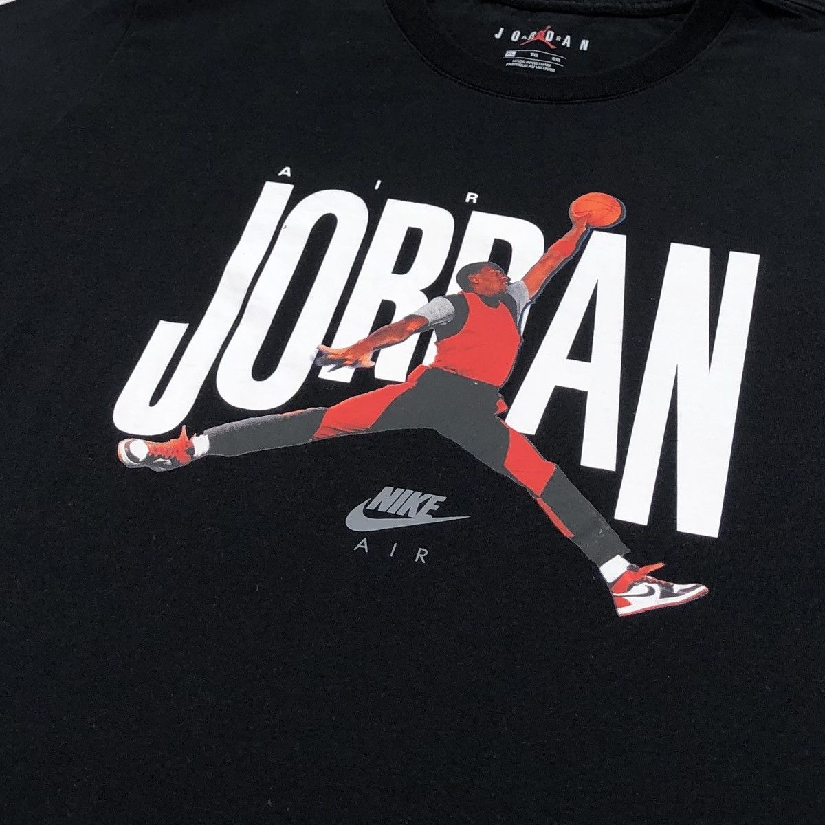 Jordan Brand Nike Air Jordan Black Tee Size US XL / EU 56 / 4 - 5 Thumbnail
