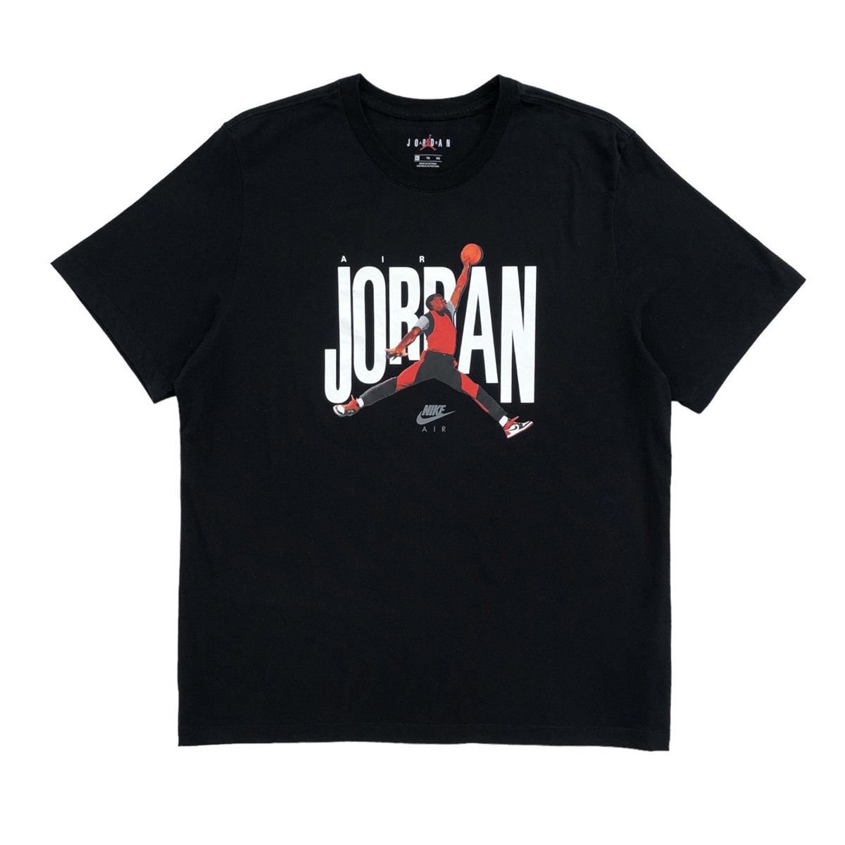 Jordan Brand Nike Air Jordan Black Tee Size US XL / EU 56 / 4 - 3 Thumbnail