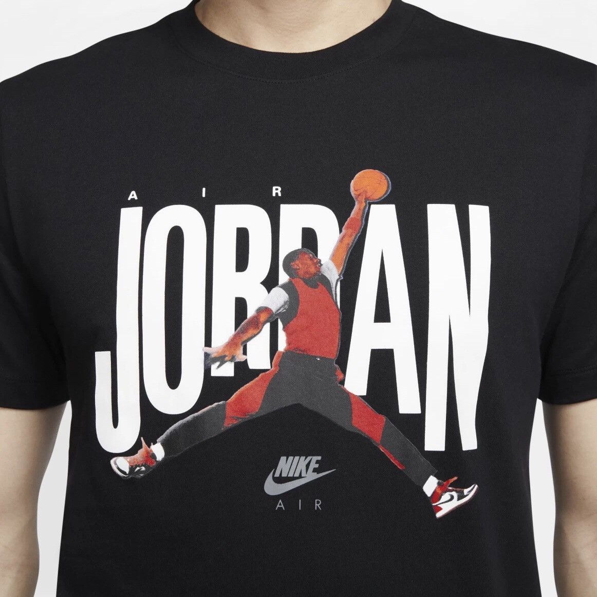 Jordan Brand Nike Air Jordan Black Tee Size US XL / EU 56 / 4 - 2 Thumbnail