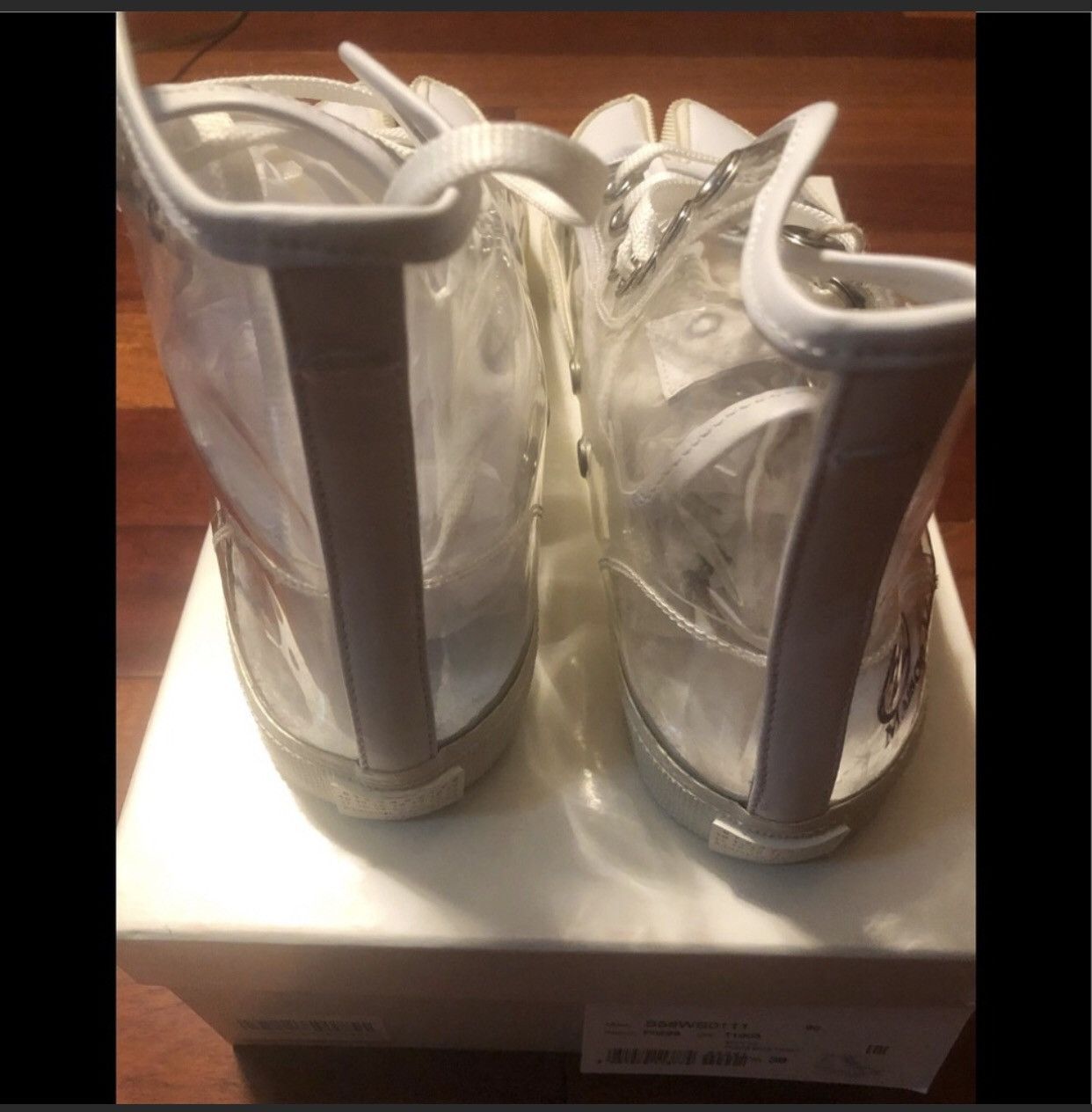 Maison Margiela MAISON MARGIELA Tabi Leather-trimmed Pvc Split-toe Sneakers Size US 8 / IT 38 - 5 Thumbnail