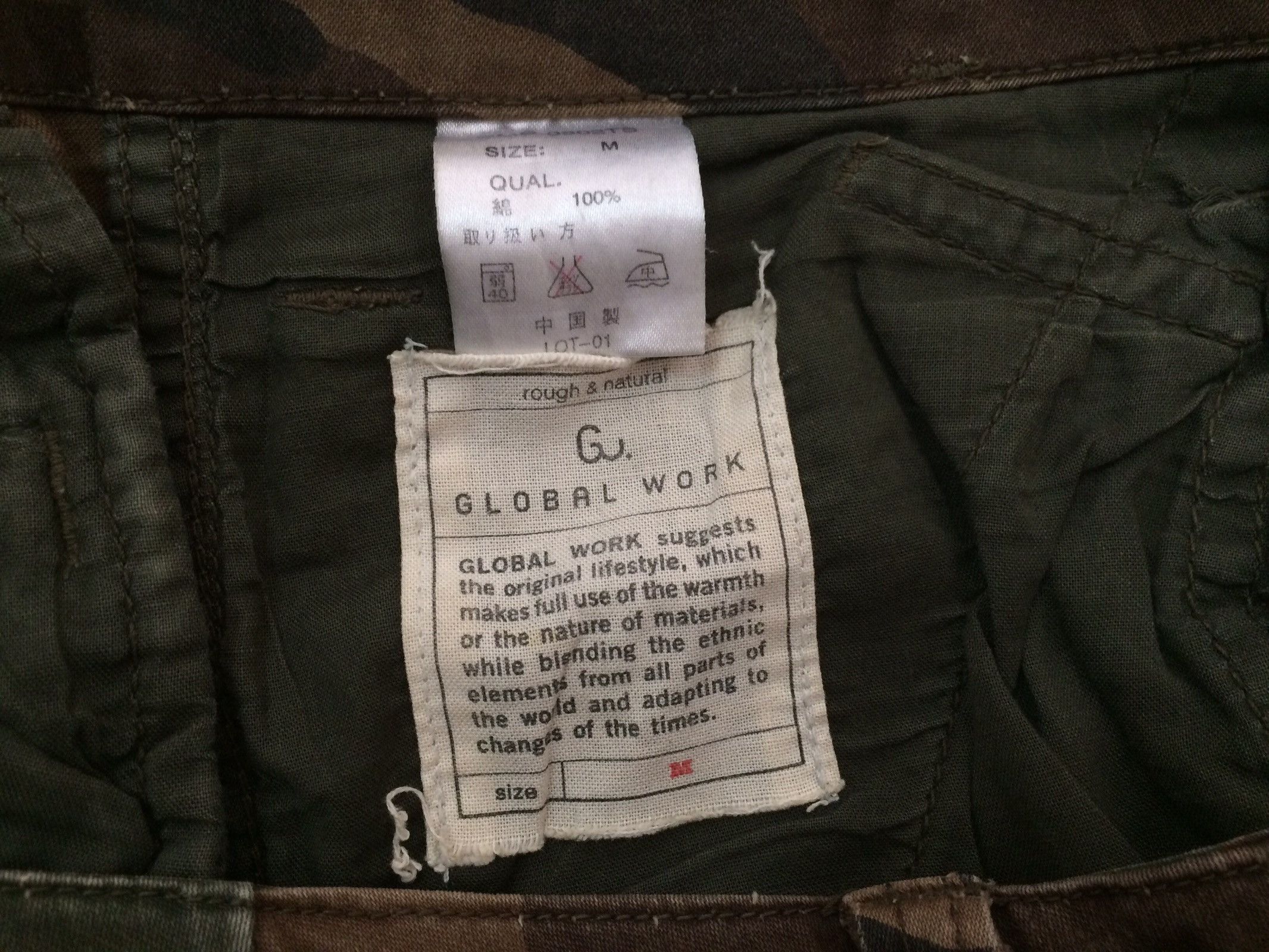 Global Work × Japanese Brand × Vintage 🔥🔥Global Work Camouflage Military Style Cargo Pants Size US 33 - 15 Thumbnail
