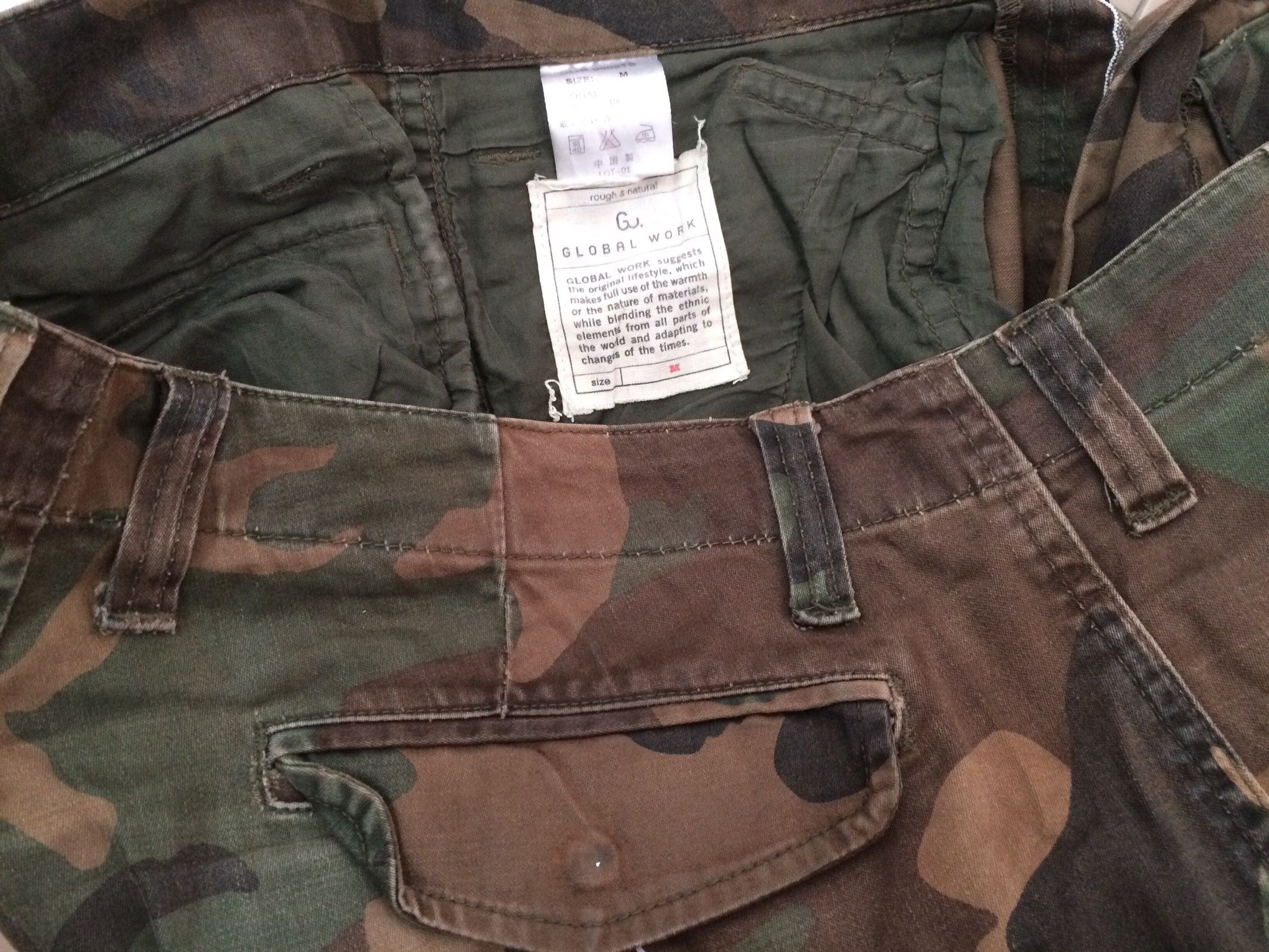 Global Work × Japanese Brand × Vintage 🔥🔥Global Work Camouflage Military Style Cargo Pants Size US 33 - 14 Thumbnail
