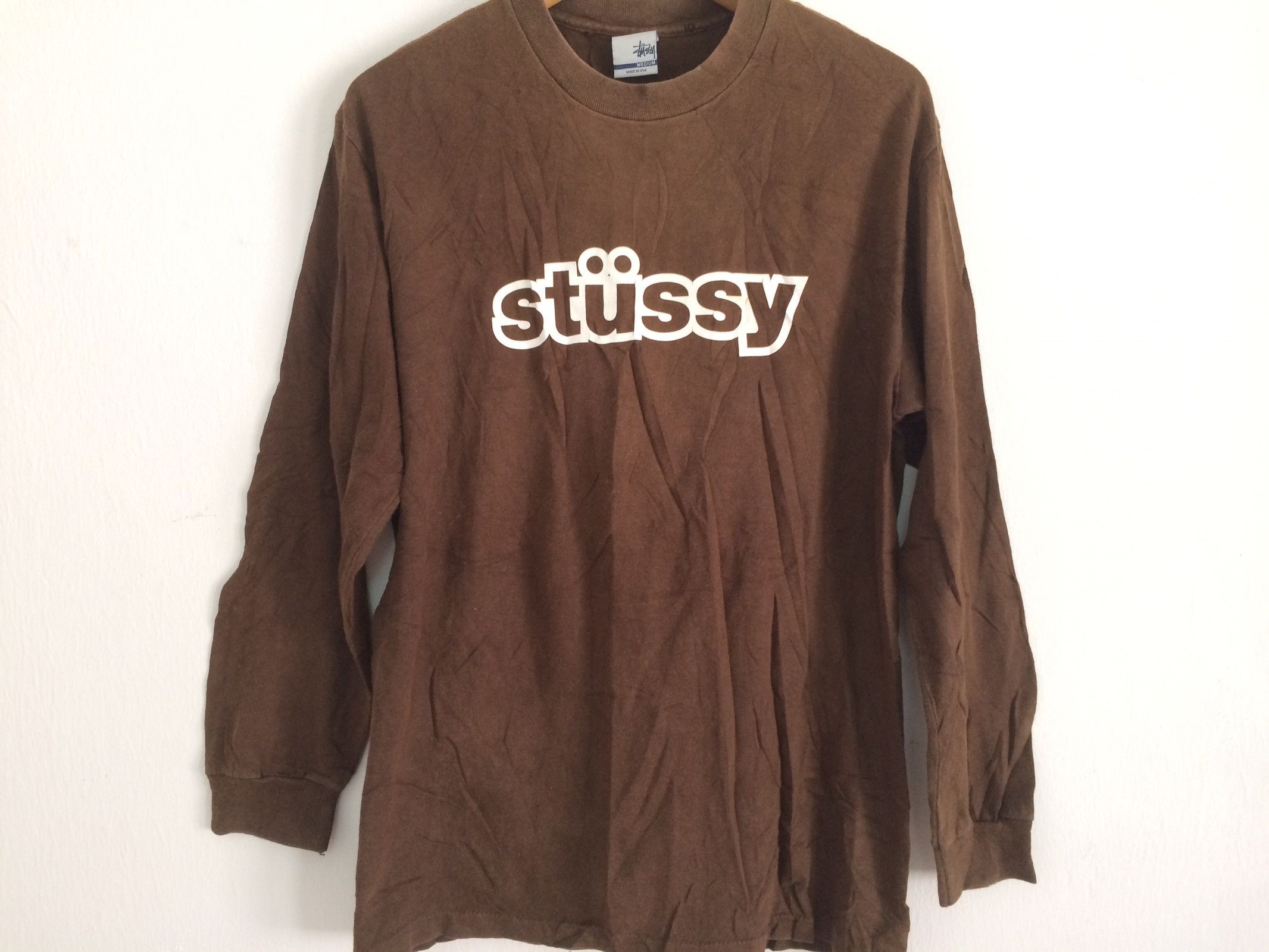 Stussy × Vintage 🔥🔥Vintage 90's Stussy Spellout Logo T-Shirt Size US M / EU 48-50 / 2 - 5 Thumbnail