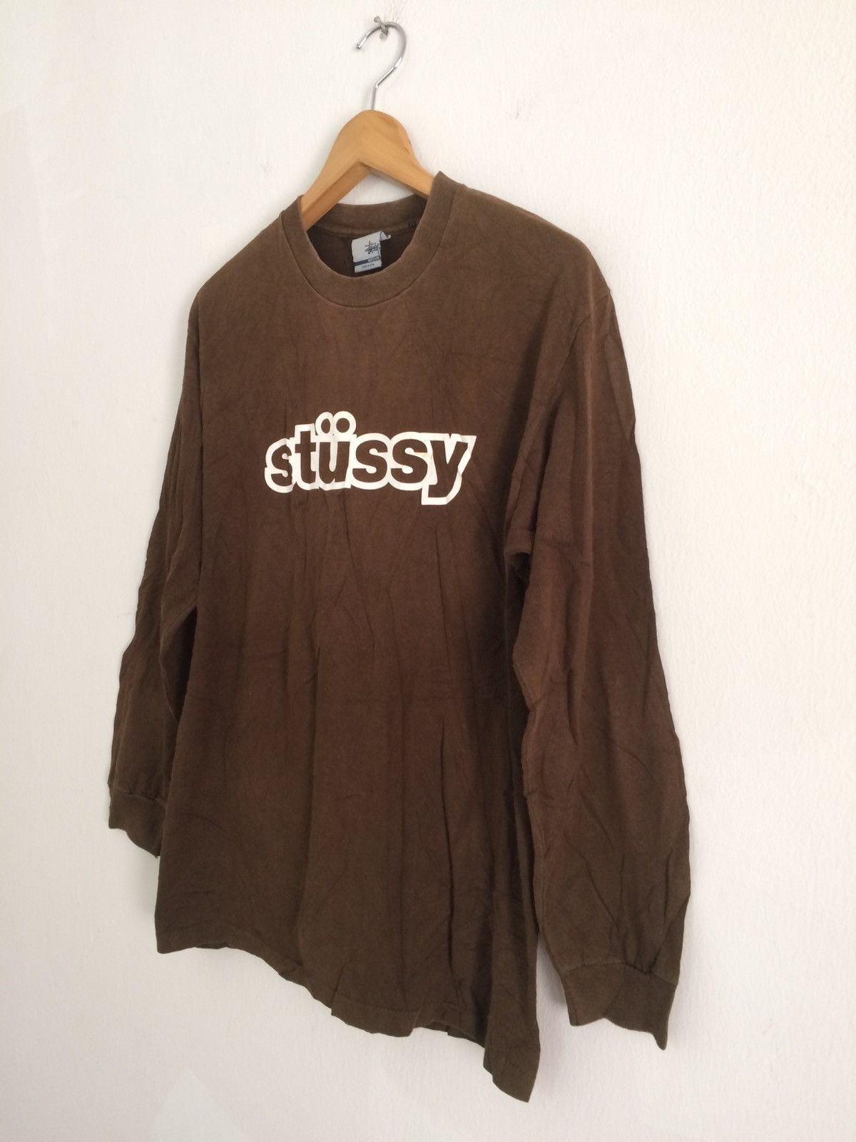 Stussy × Vintage 🔥🔥Vintage 90's Stussy Spellout Logo T-Shirt Size US M / EU 48-50 / 2 - 3 Thumbnail
