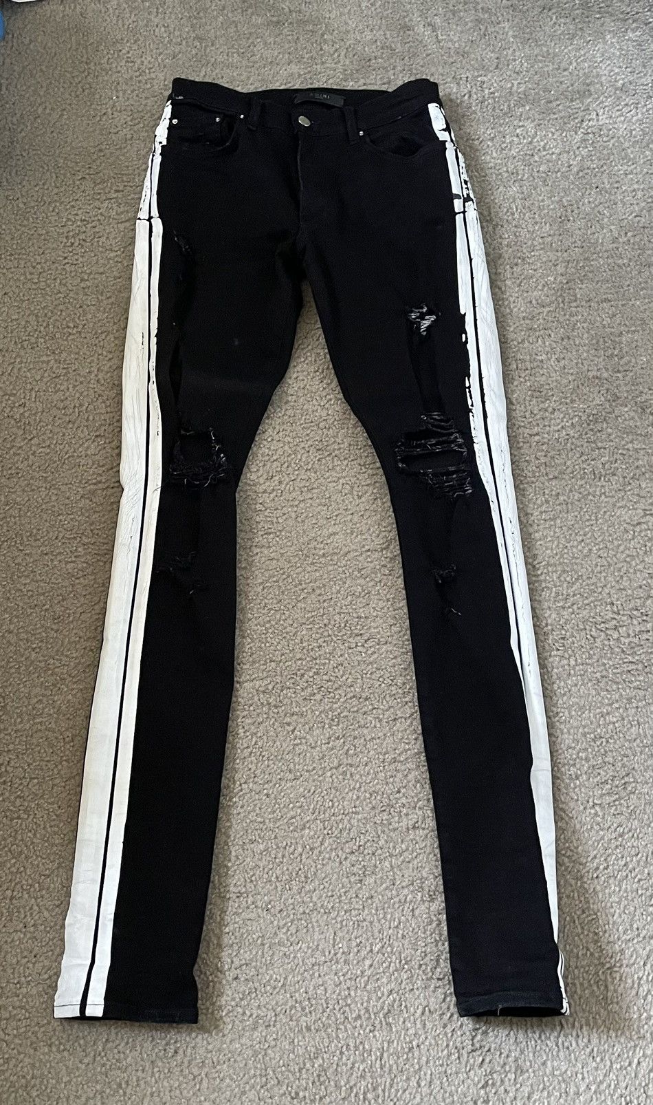 Amiri black track jeans 30