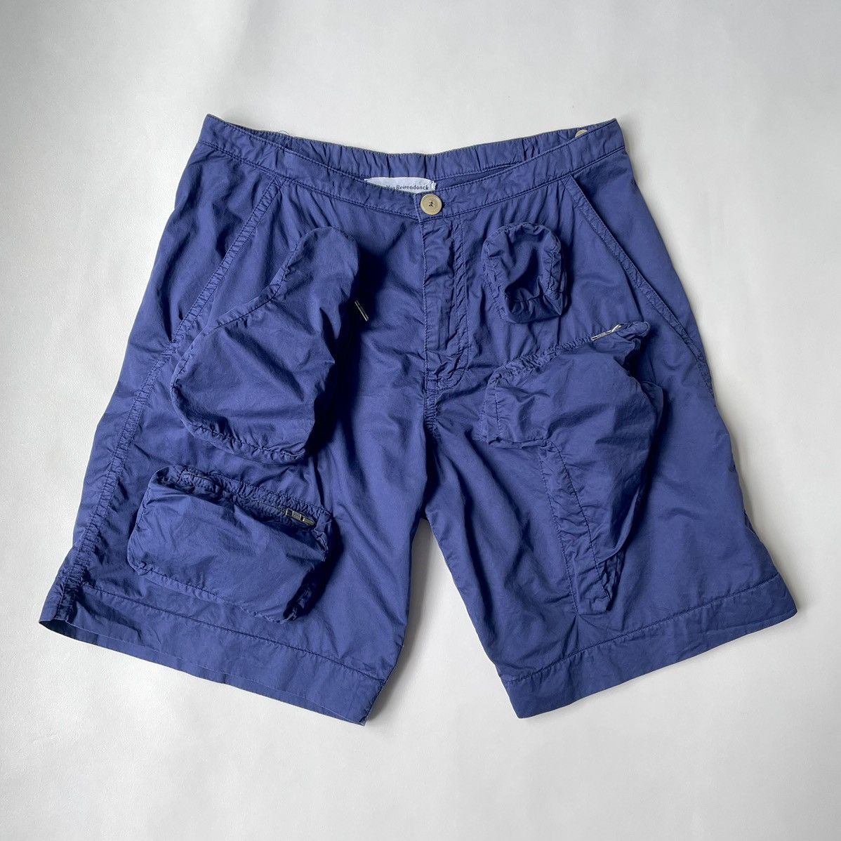 image of Walter Van Beirendonck S/s 11 ‘Gun’ Multi 3D Pocket Shorts in Blue, Men's (Size 32)