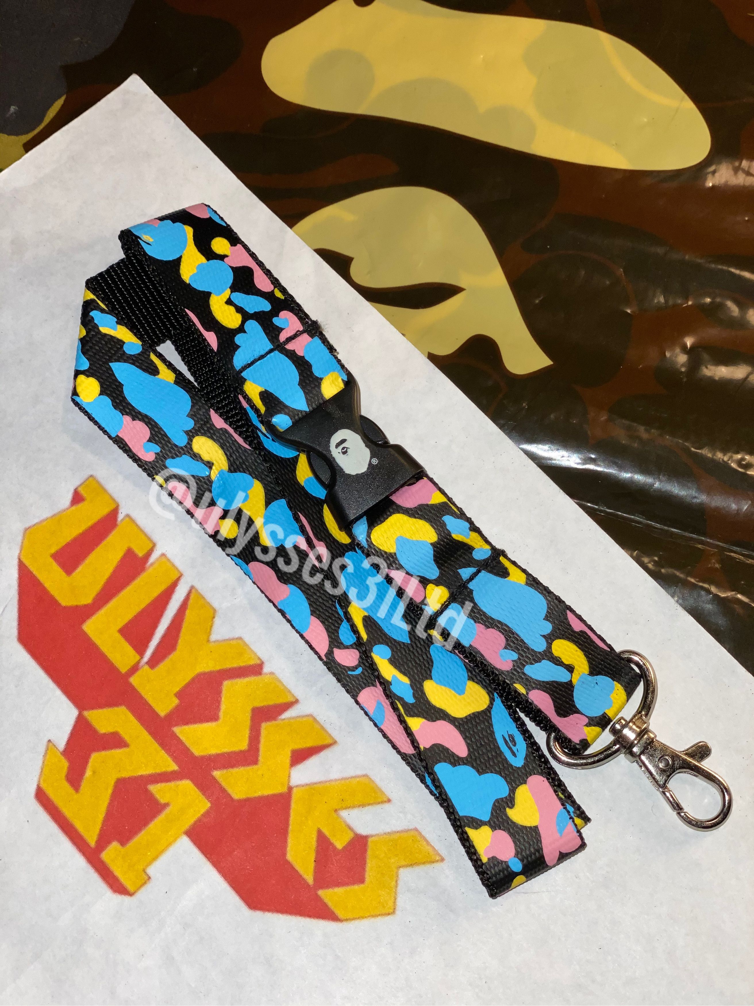 Bape outlet Cotton Candy Lanyard Keychain