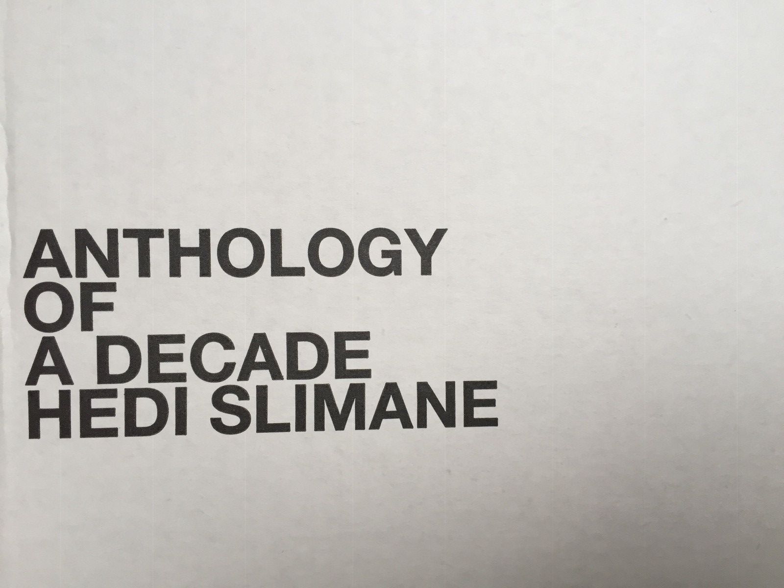 Hedi Slimane HEDI SLIMANE "ANTHOLOGY OF A DECADE" BOOK SET - 2011 Size ONE SIZE - 6 Thumbnail