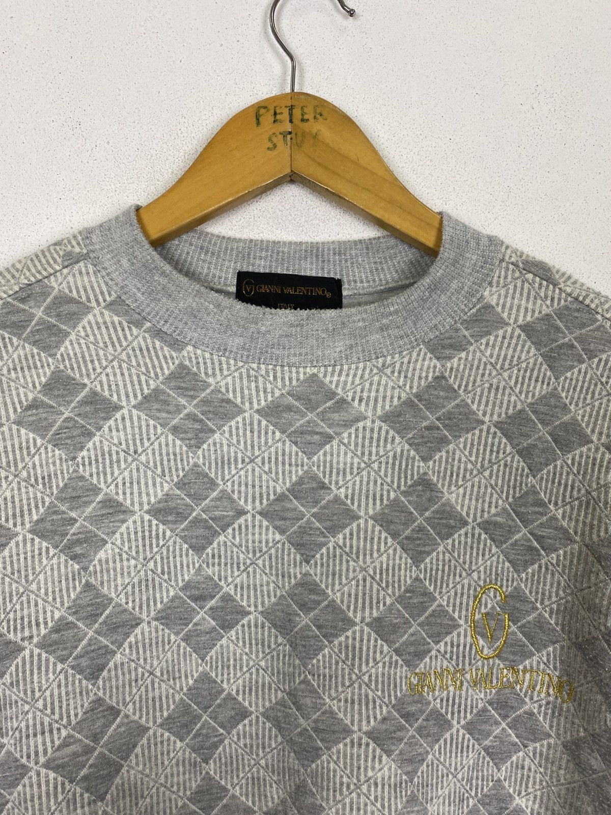 Gianni Valentino × Valentino × Vintage GK148 Vintage Gianni Valentino Embroiderey Logo Sweater Size US L / EU 52-54 / 3 - 5 Thumbnail