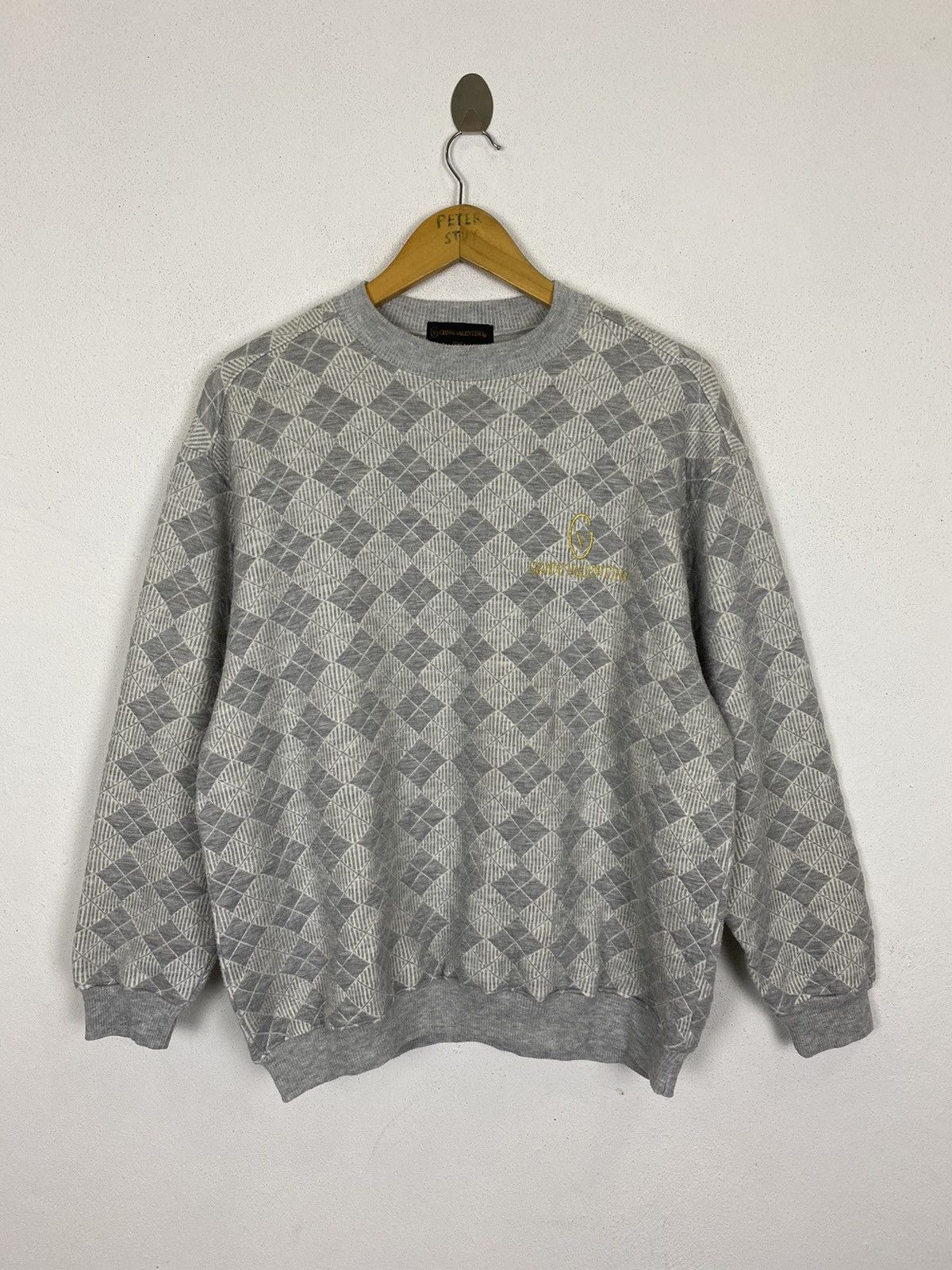 Gianni Valentino × Valentino × Vintage GK148 Vintage Gianni Valentino Embroiderey Logo Sweater Size US L / EU 52-54 / 3 - 2 Thumbnail