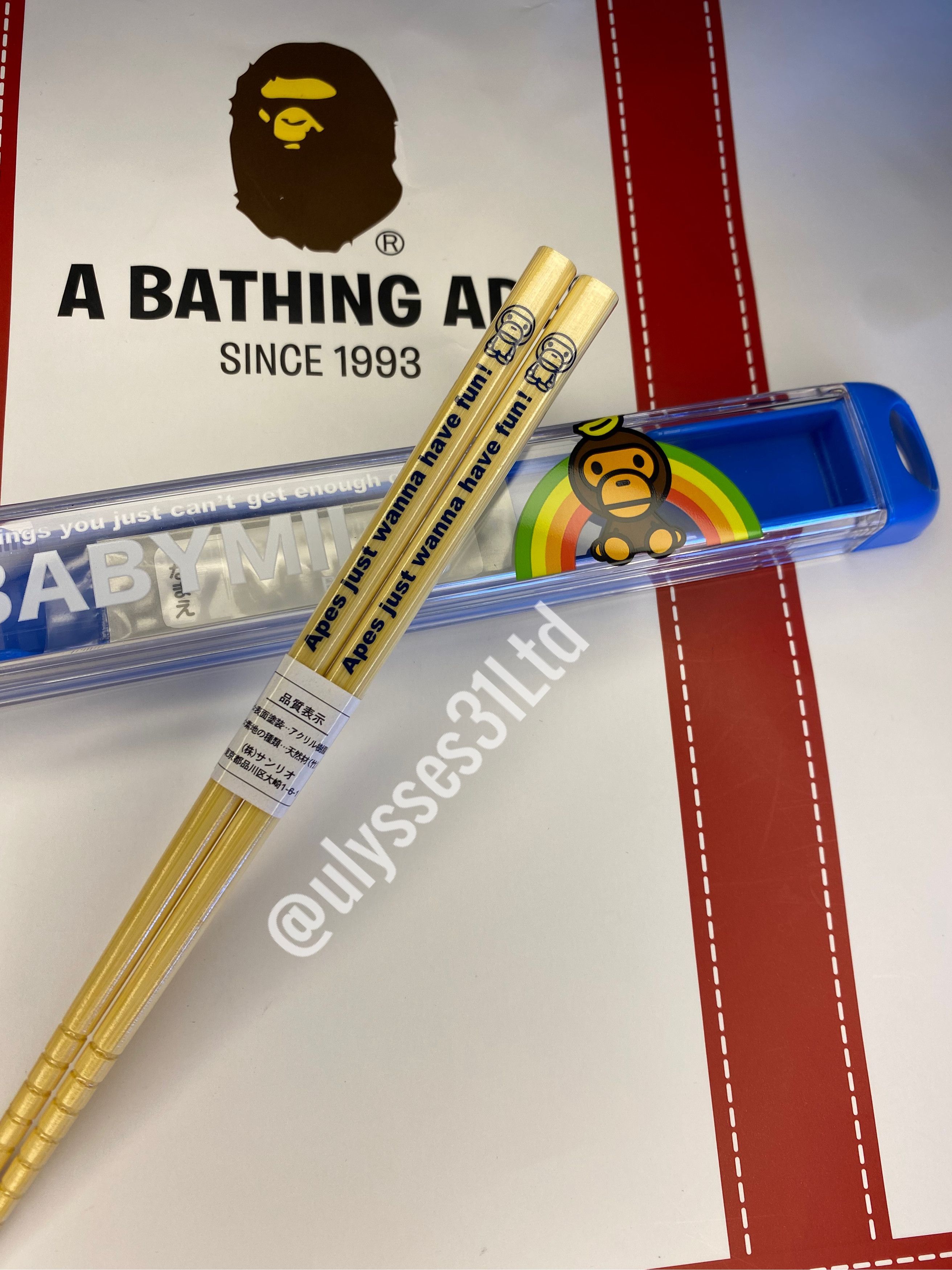 Bape Bape Baby Milo Chop Stick Set Size ONE SIZE - 6 Thumbnail