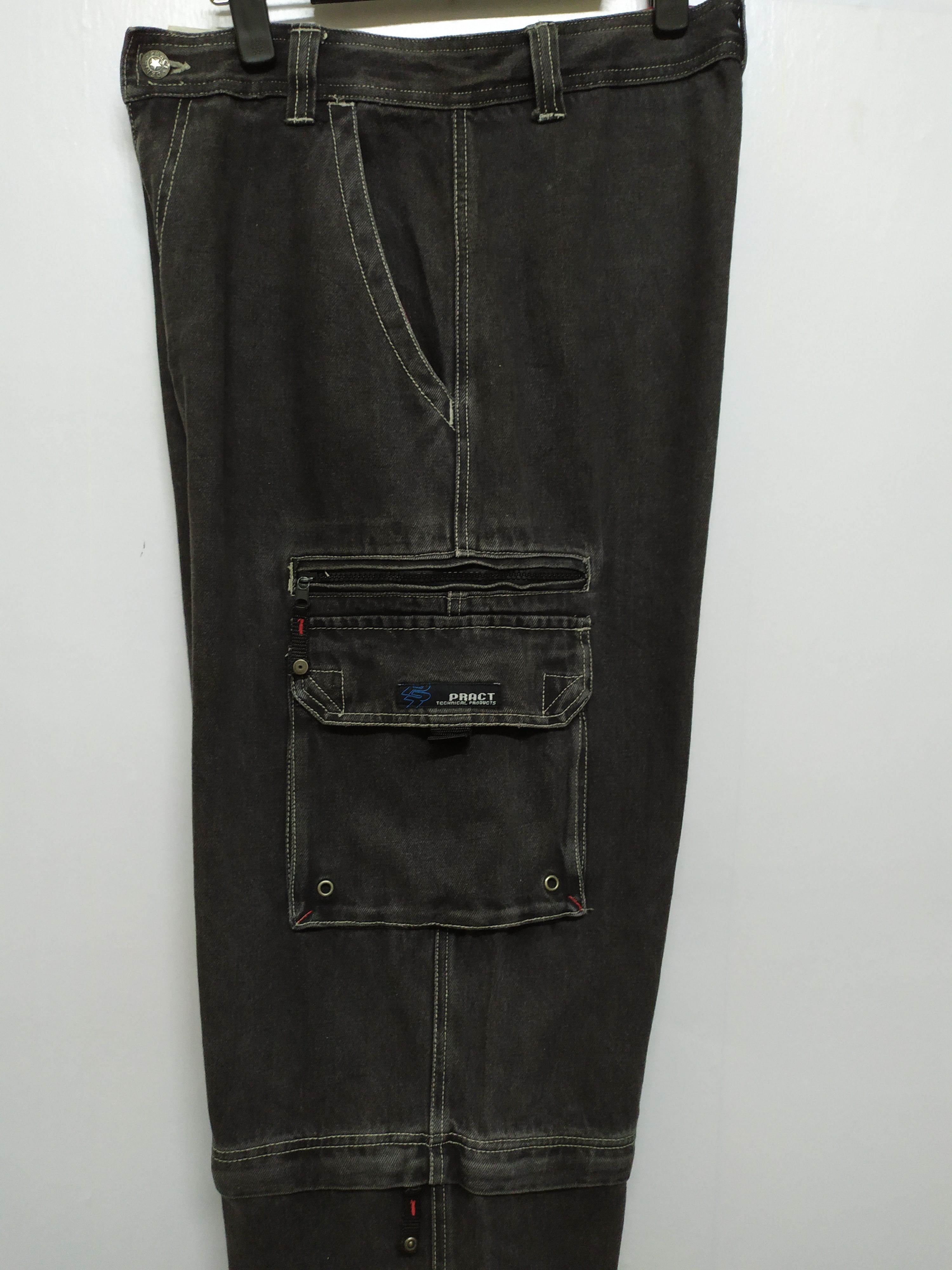 Japanese Brand VINTAGE PRACT DENIM BLACK CARGO PANTS Size US 32 / EU 48 - 3 Thumbnail