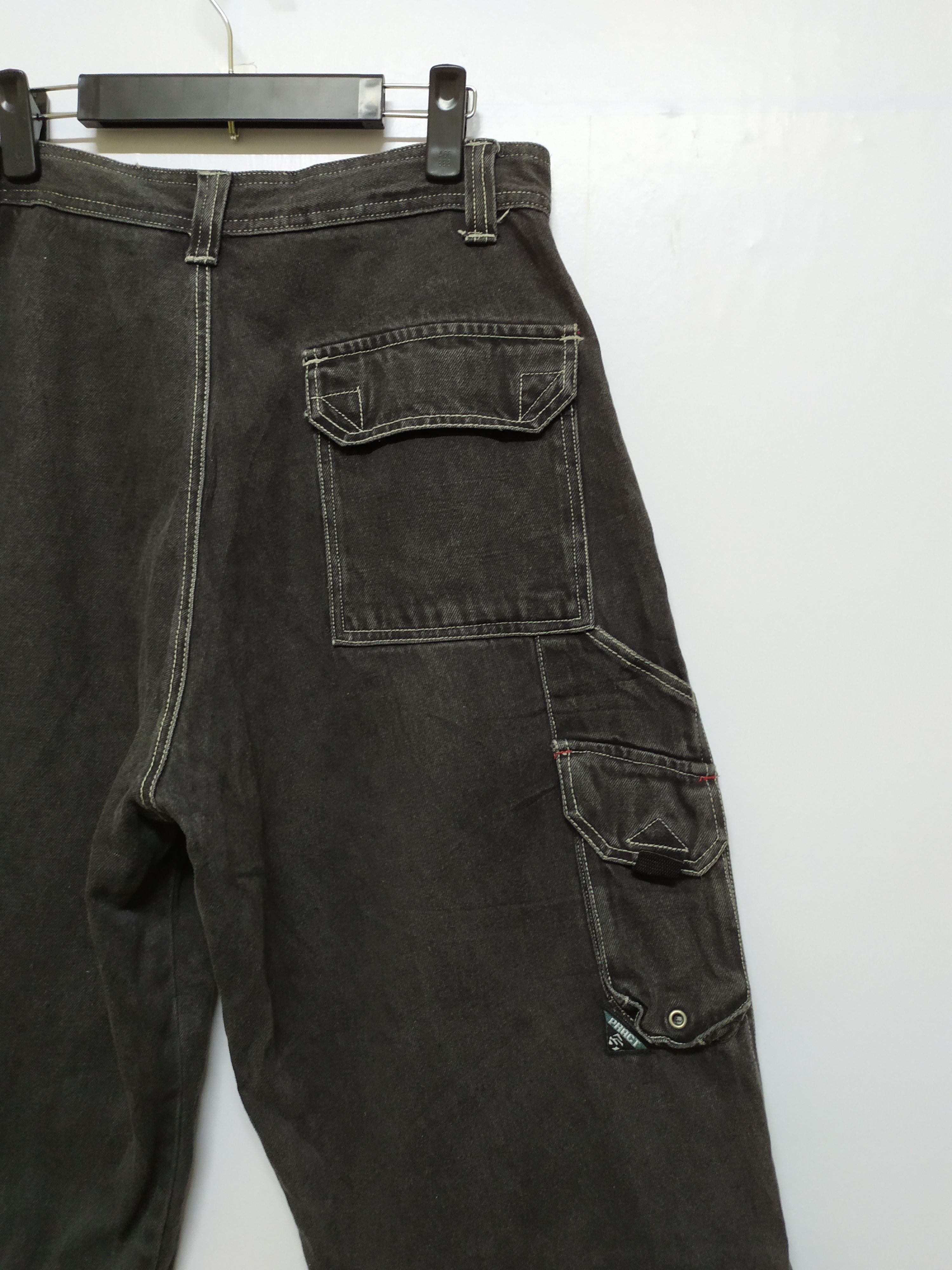 Japanese Brand VINTAGE PRACT DENIM BLACK CARGO PANTS Size US 32 / EU 48 - 15 Thumbnail