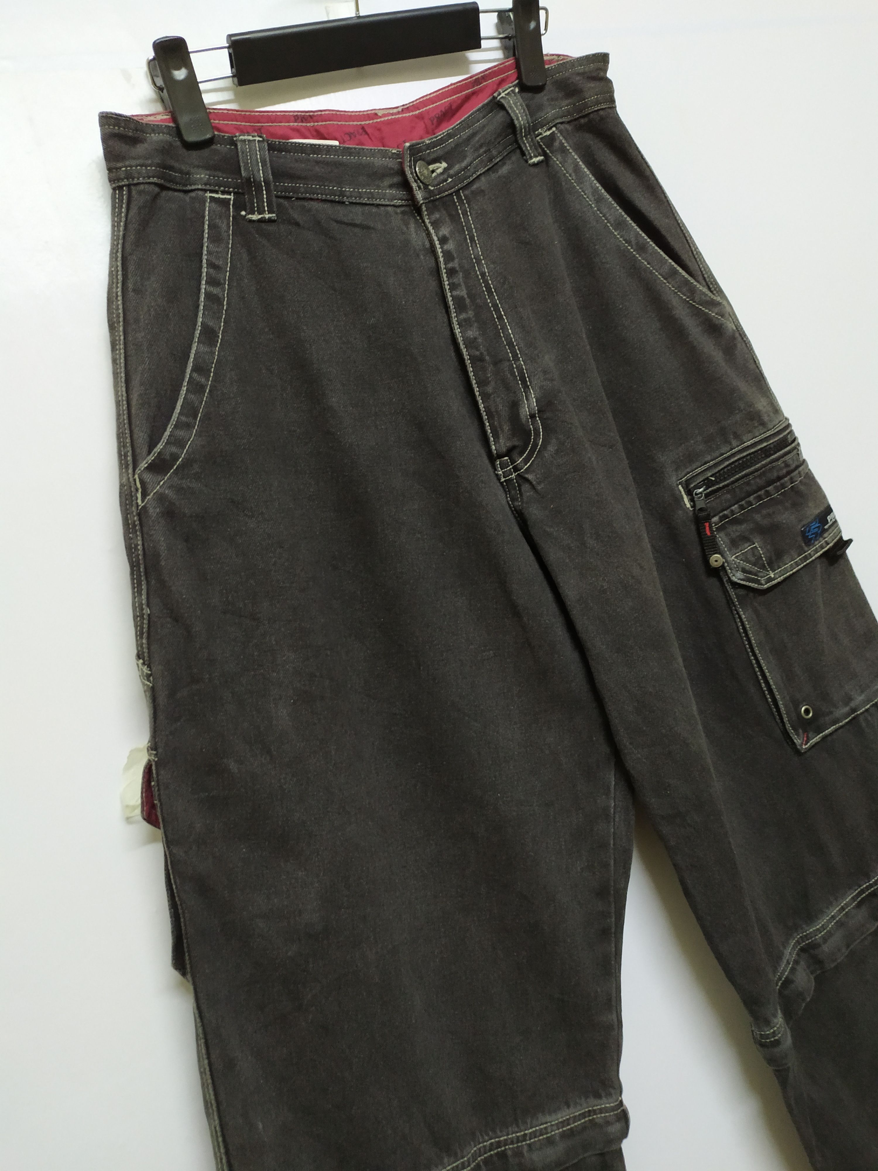Japanese Brand VINTAGE PRACT DENIM BLACK CARGO PANTS Size US 32 / EU 48 - 7 Thumbnail