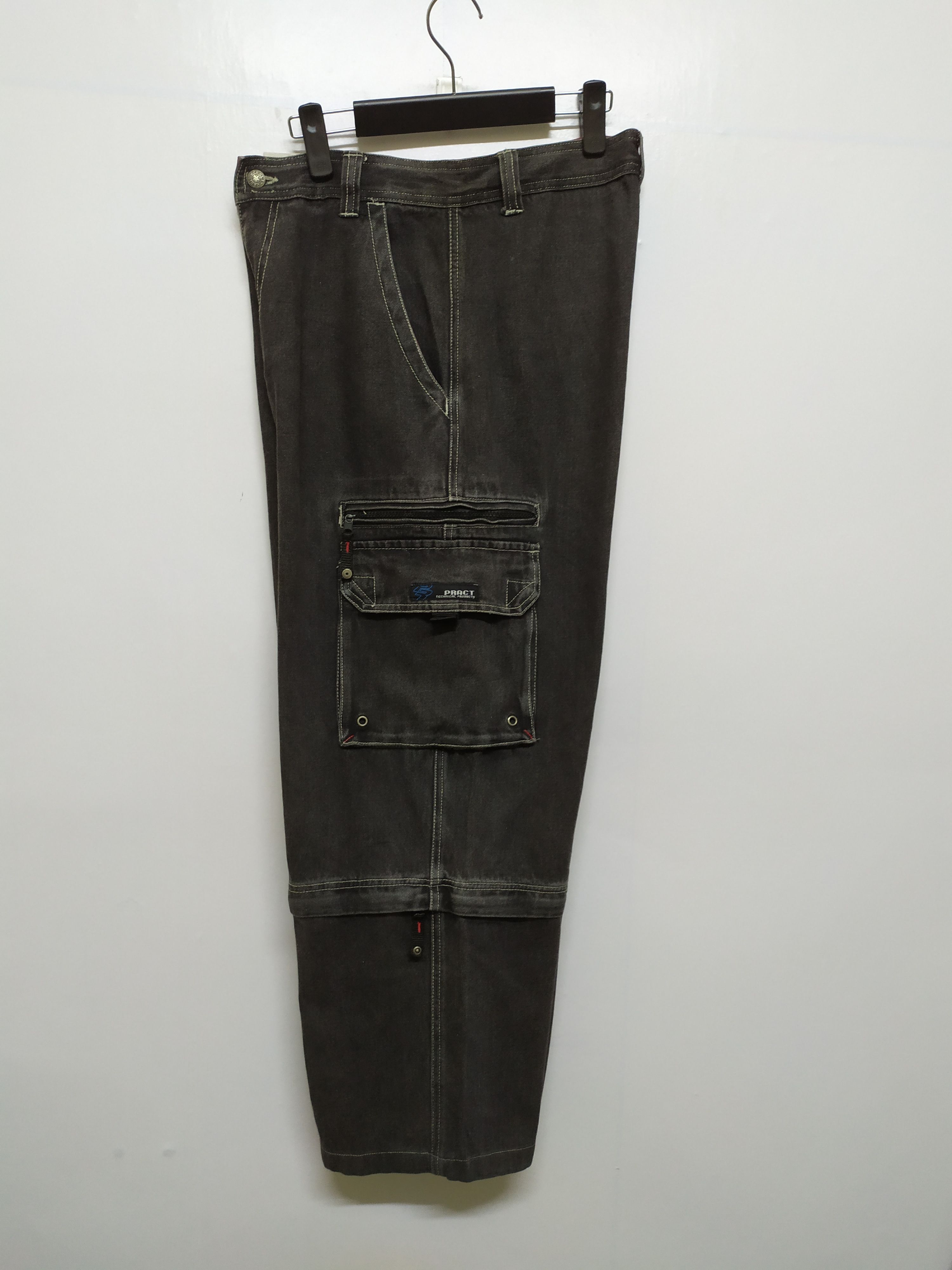 Japanese Brand VINTAGE PRACT DENIM BLACK CARGO PANTS Size US 32 / EU 48 - 2 Thumbnail