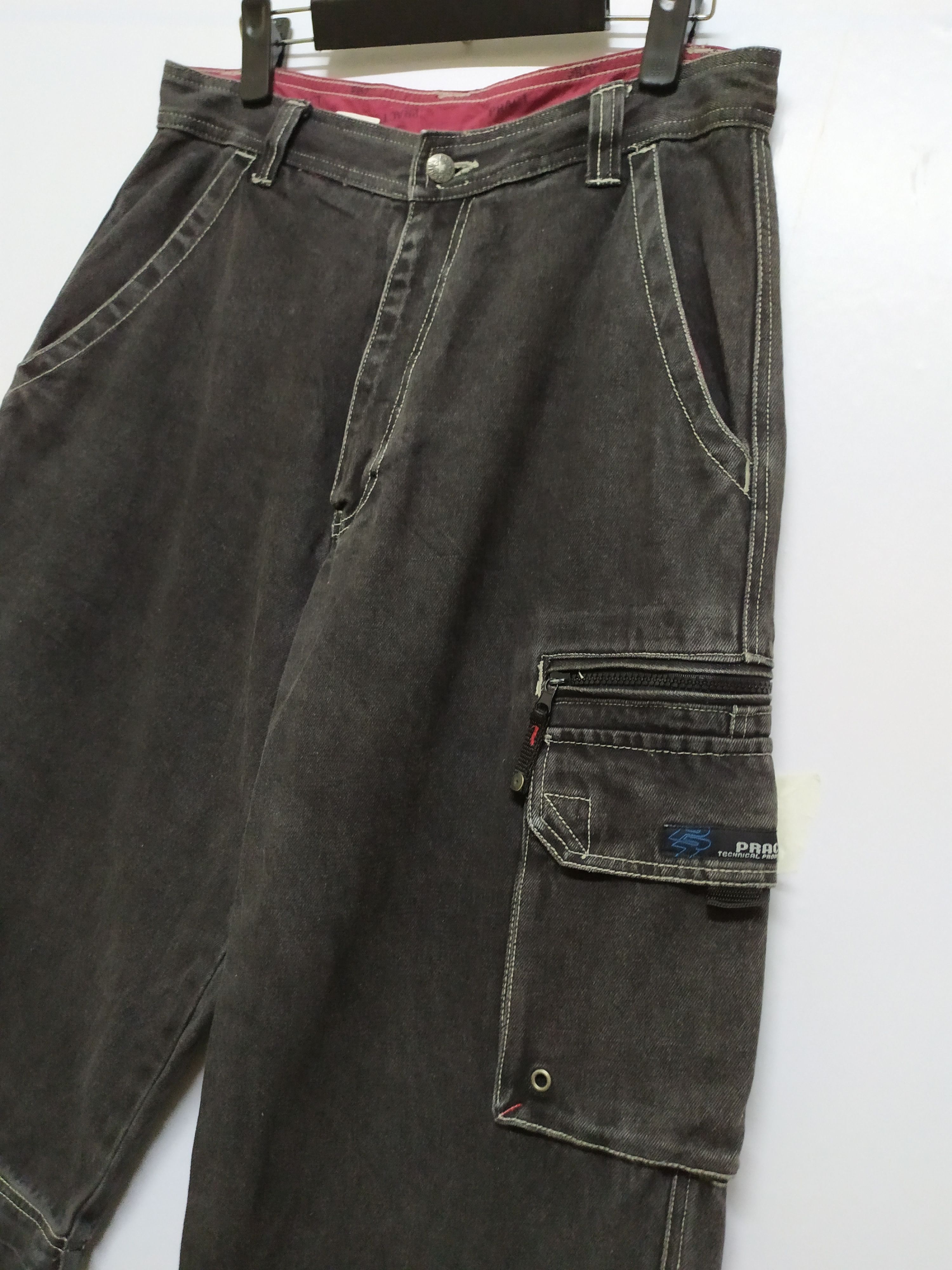 Japanese Brand VINTAGE PRACT DENIM BLACK CARGO PANTS Size US 32 / EU 48 - 8 Thumbnail