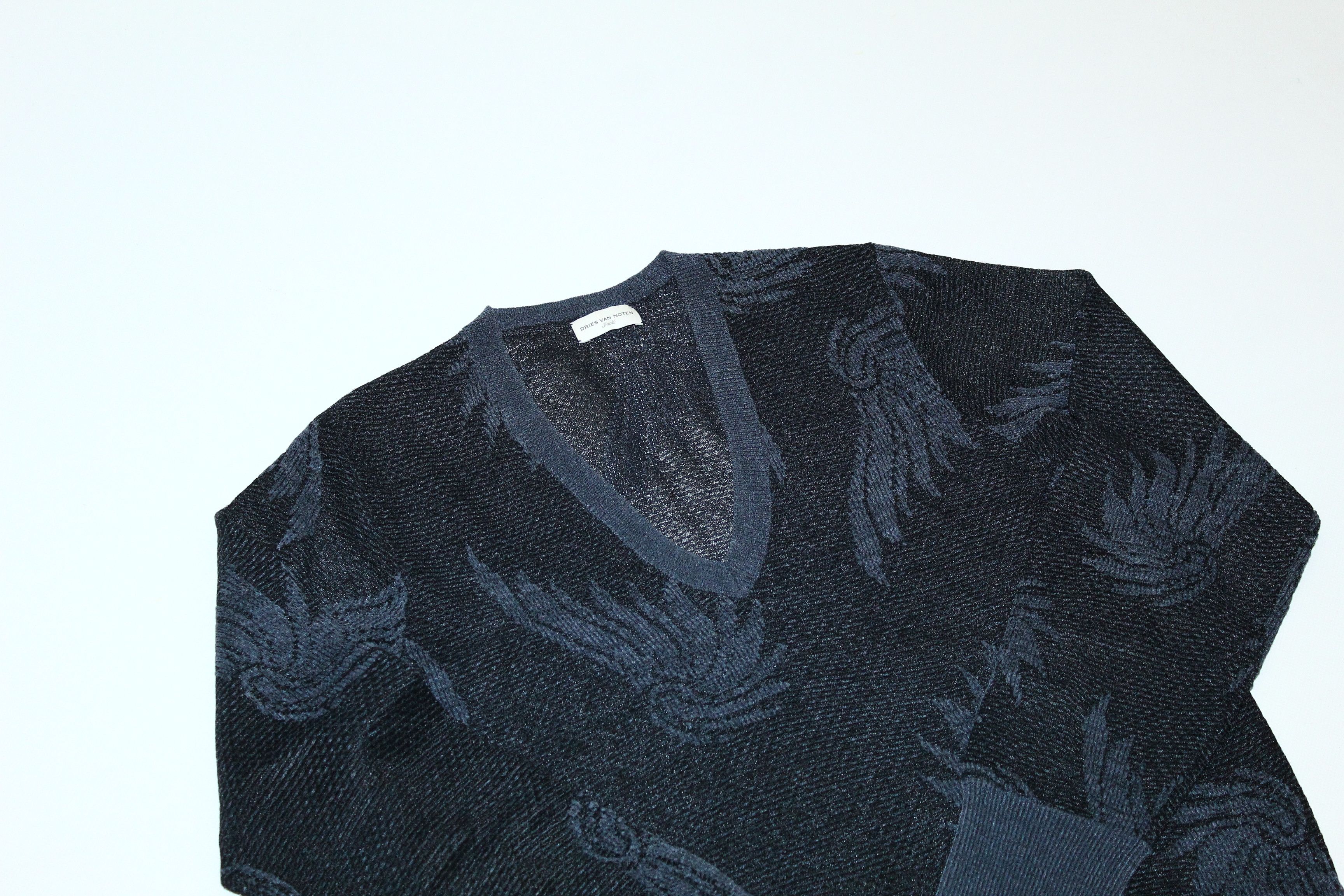 Dries Van Noten Dries Van Noten S/S16 Iconic Print Crochet Knit Jumper Size US S / EU 44-46 / 1 - 3 Thumbnail