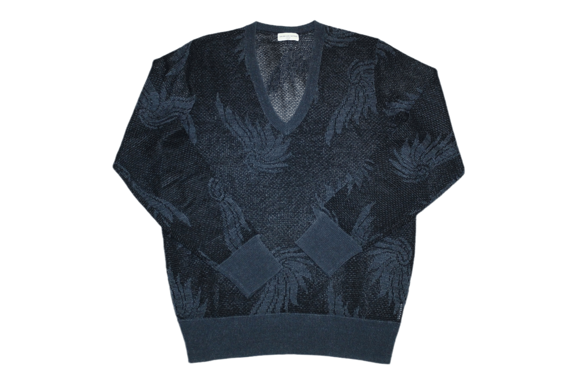 Dries Van Noten S/S16 Iconic Print Crochet Knit Jumper