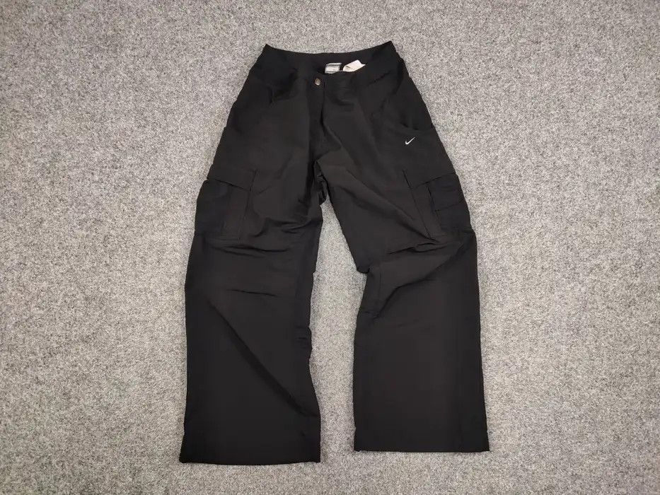Nike Vintage 90's Nike logo Cargo Black wide light Bondage Pants Size 30" / US 8 / IT 44 - 5 Thumbnail