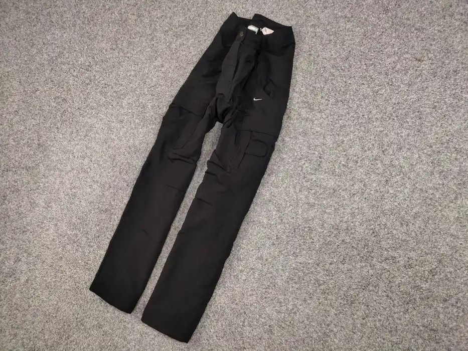 Nike Vintage 90's Nike logo Cargo Black wide light Bondage Pants Size 30" / US 8 / IT 44 - 2 Thumbnail