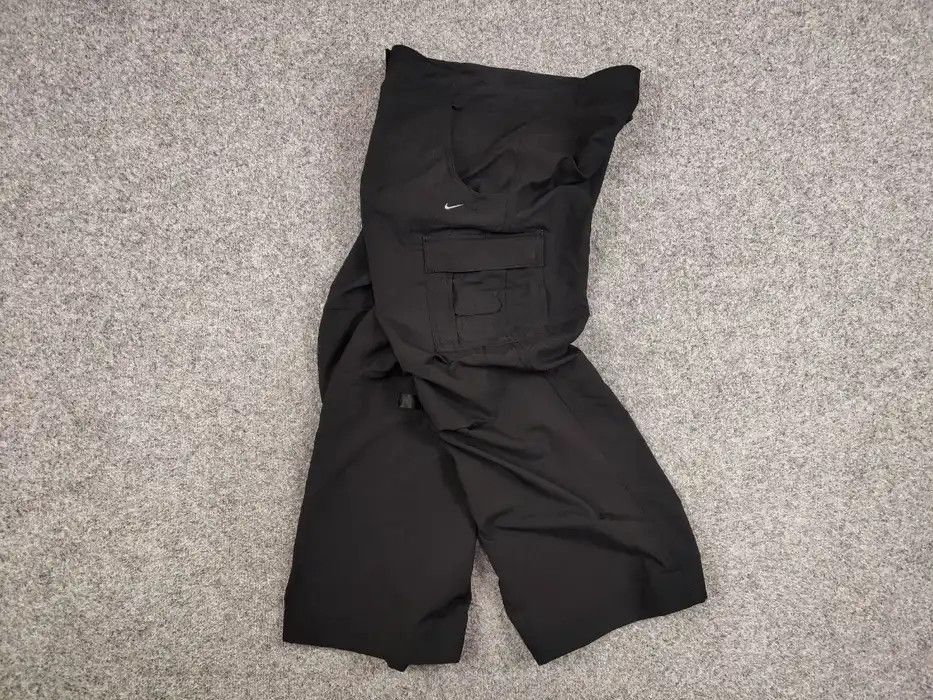 Nike Vintage 90's Nike logo Cargo Black wide light Bondage Pants Size 30" / US 8 / IT 44 - 7 Thumbnail