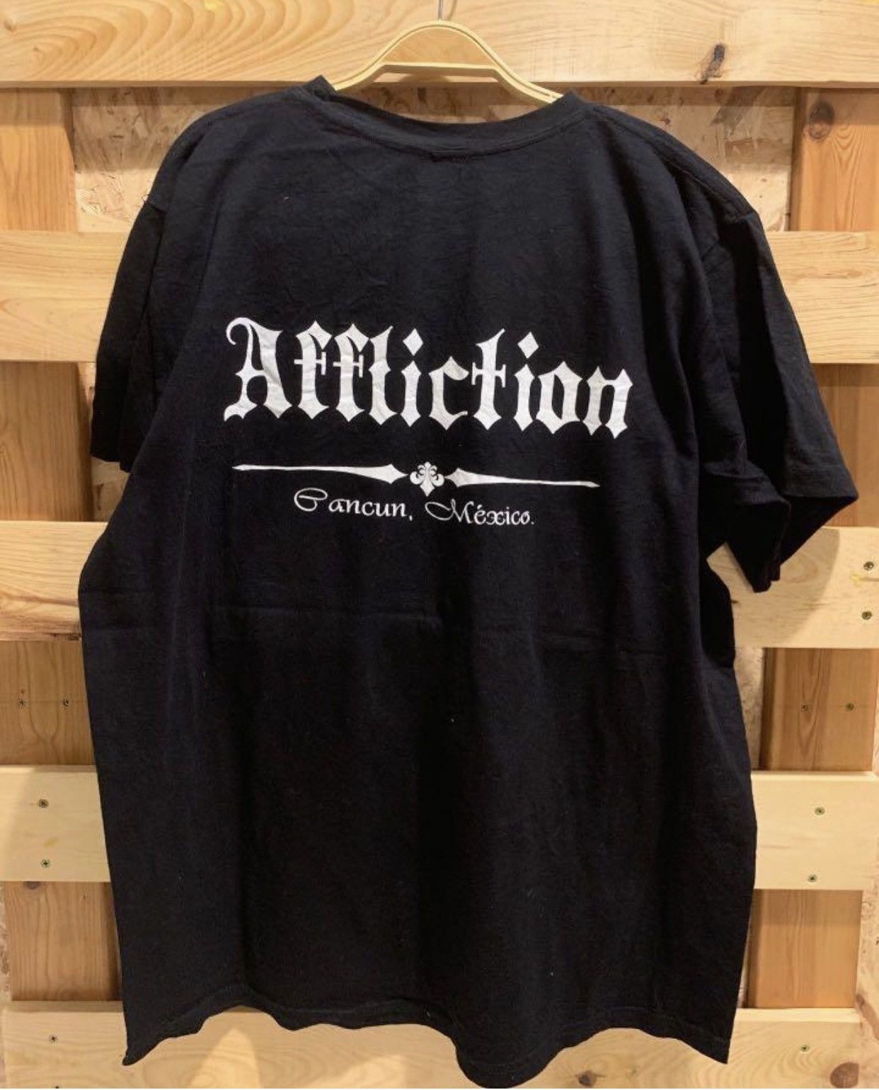 Affliction × Rap Tees Cyber Y2K Affliction Eagle Grunge Rap Emo Sematary Tshirt Size US L / EU 52-54 / 3 - 4 Thumbnail