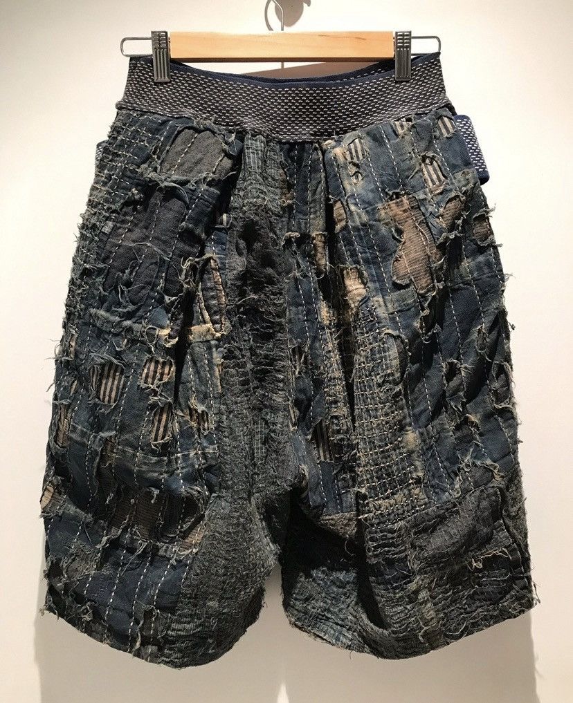 Kapital Kapital Boro Crash Sirloin Old man and the sea Denim Shorts Size US 34 / EU 50 - 4 Thumbnail