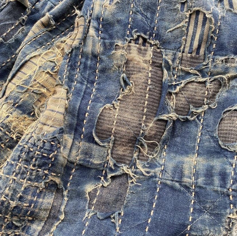 Kapital Kapital Boro Crash Sirloin Old man and the sea Denim Shorts Size US 34 / EU 50 - 6 Thumbnail