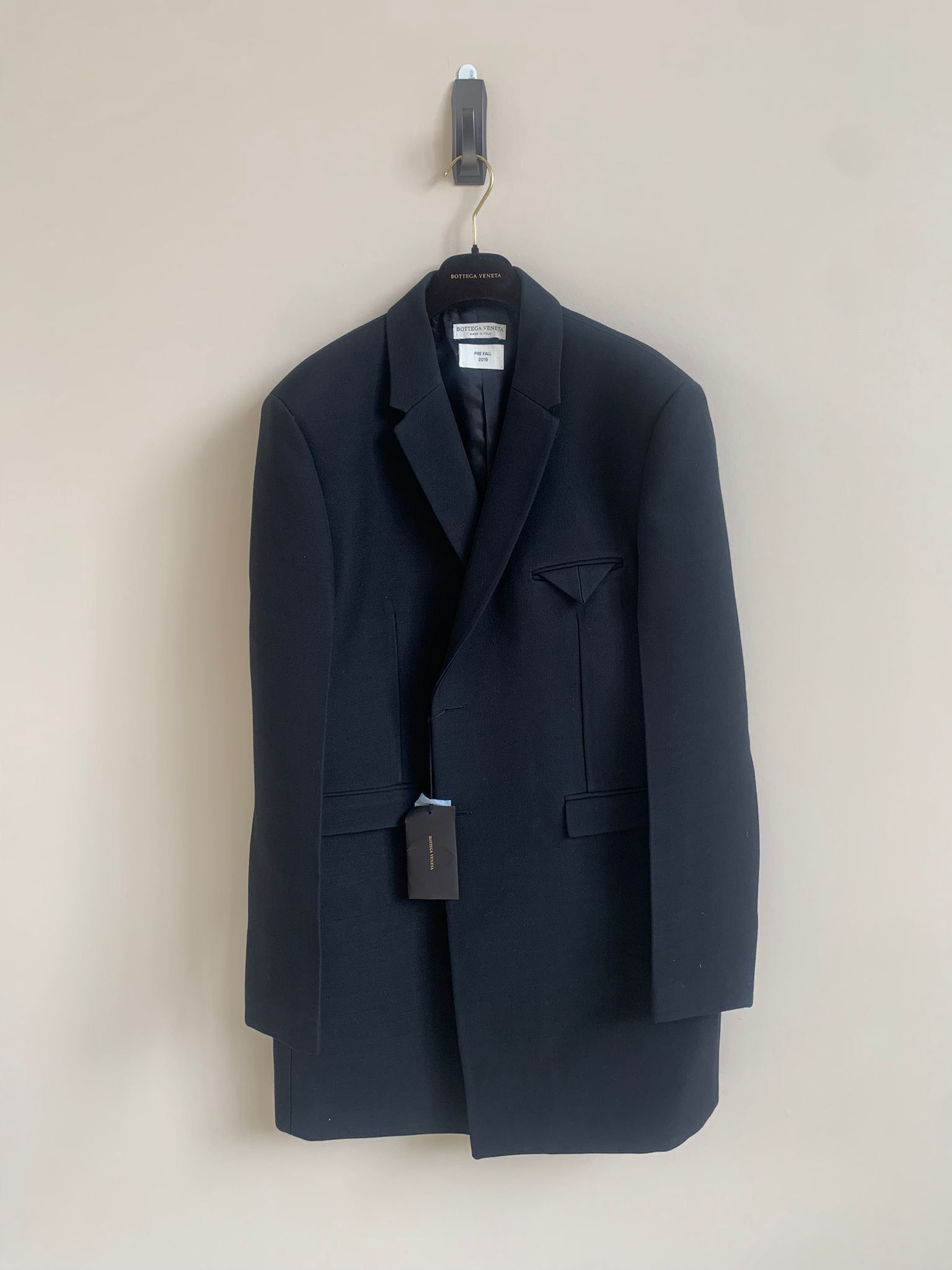 Bottega Veneta Compact Dry Wool Coat in Black Size US M / EU 48-50 / 2 - 11 Thumbnail