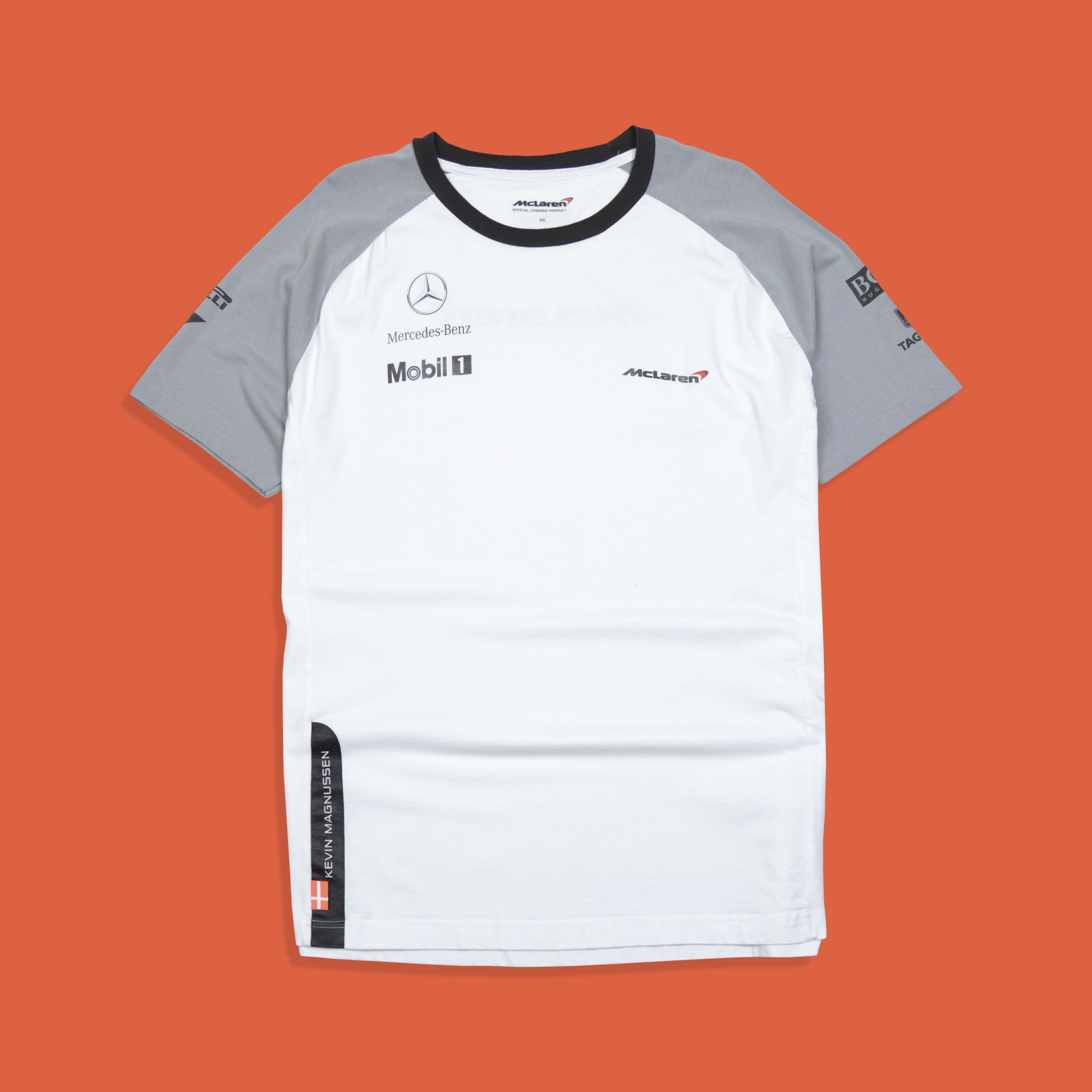 Formula 1 × Malcolm McLaren × Mercedes-Benz Vintage Mercedes McLaren Kevin Magnussen Pirelli F1 T Shirt Size US XXL / EU 58 / 5 - 1 Thumbnail