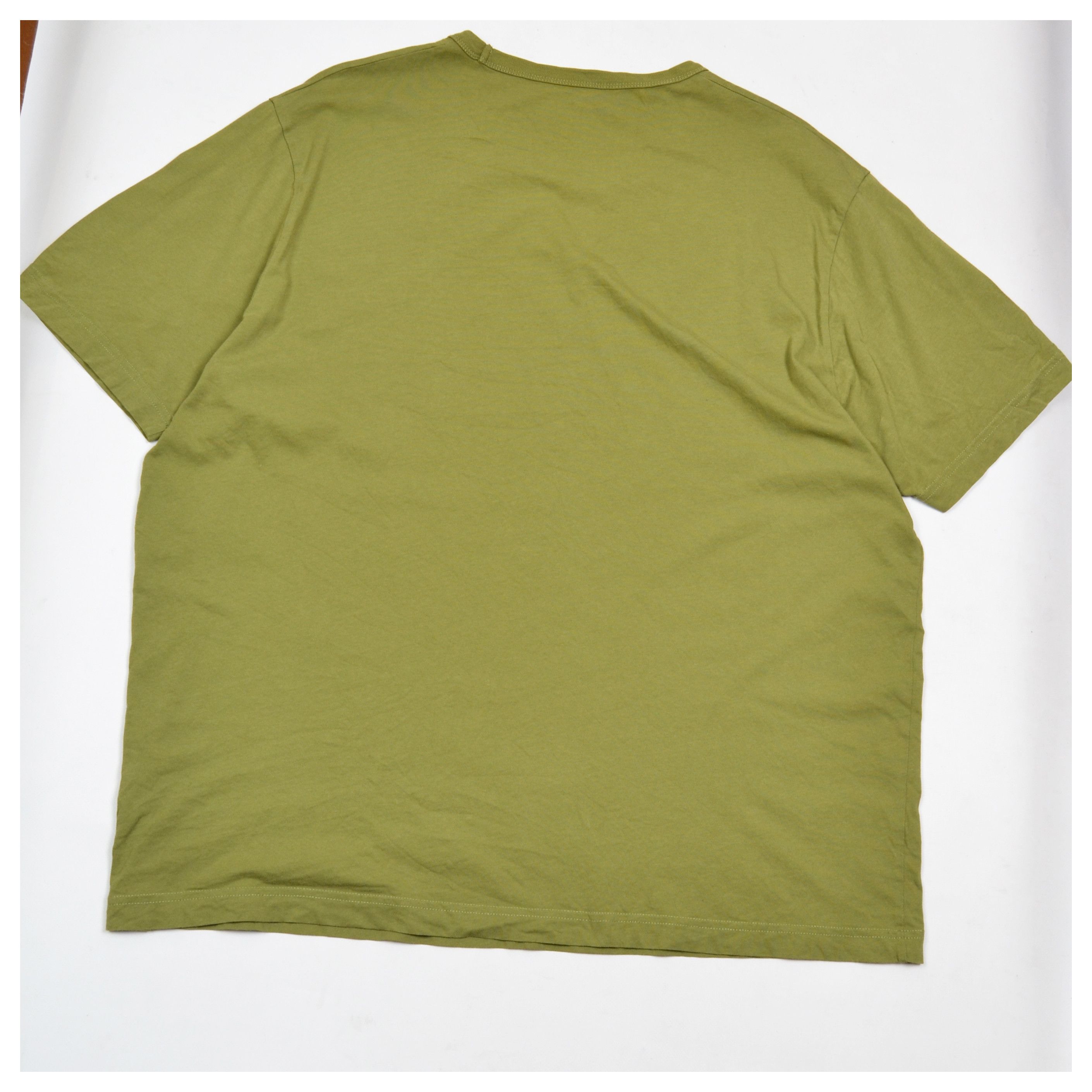 Belstaff × Vintage Belstaff 3XL Olive Green Big Logo Cotton T Shirt Size US XXL / EU 58 / 5 - 17 Thumbnail