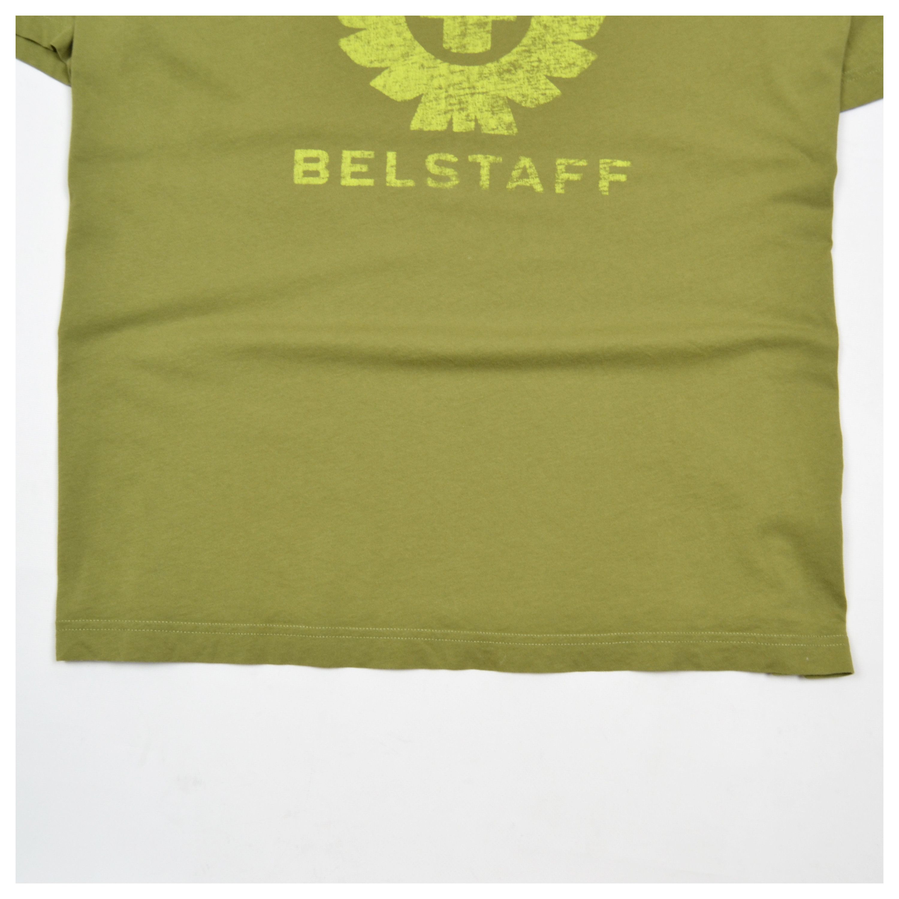 Belstaff × Vintage Belstaff 3XL Olive Green Big Logo Cotton T Shirt Size US XXL / EU 58 / 5 - 8 Thumbnail