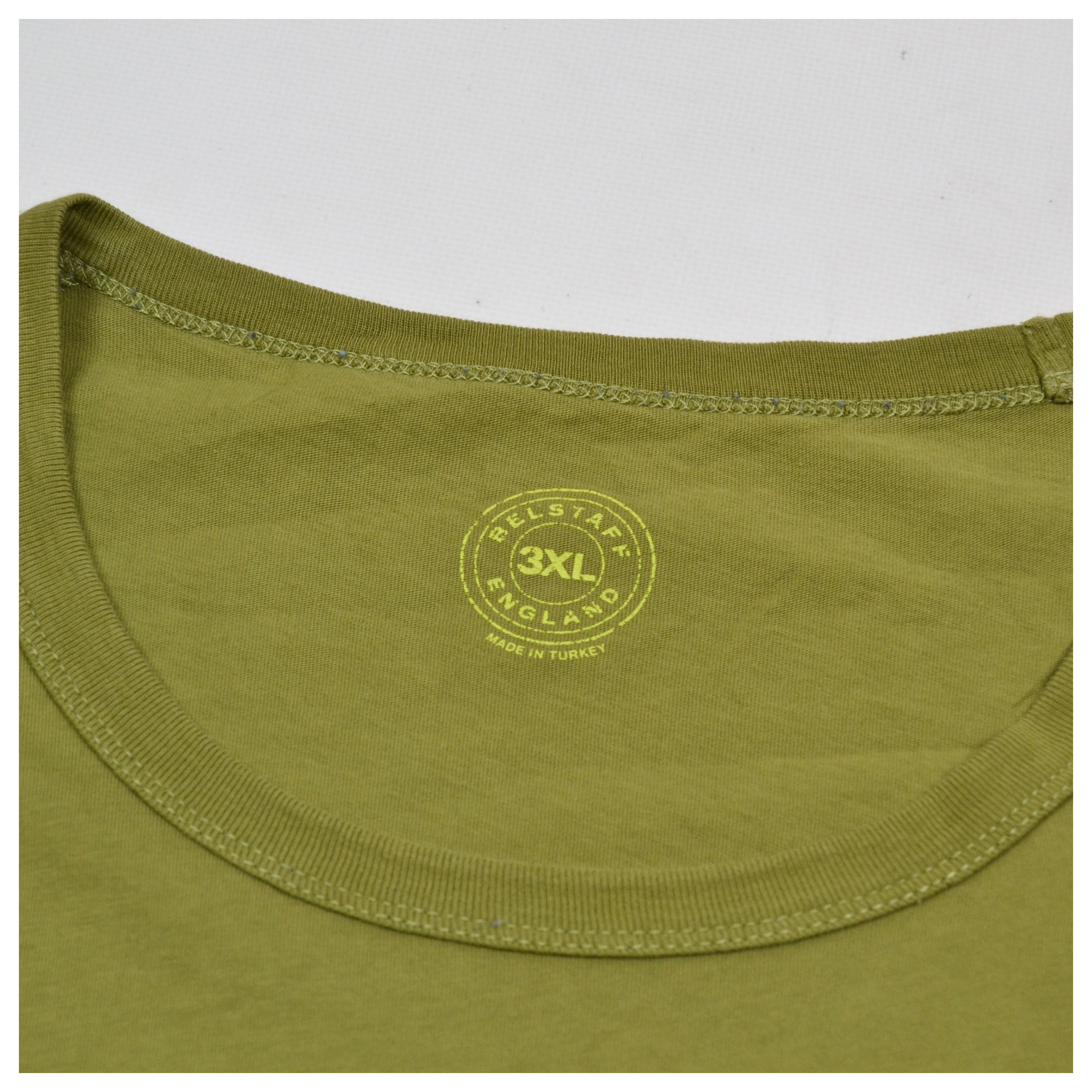 Belstaff × Vintage Belstaff 3XL Olive Green Big Logo Cotton T Shirt Size US XXL / EU 58 / 5 - 7 Thumbnail
