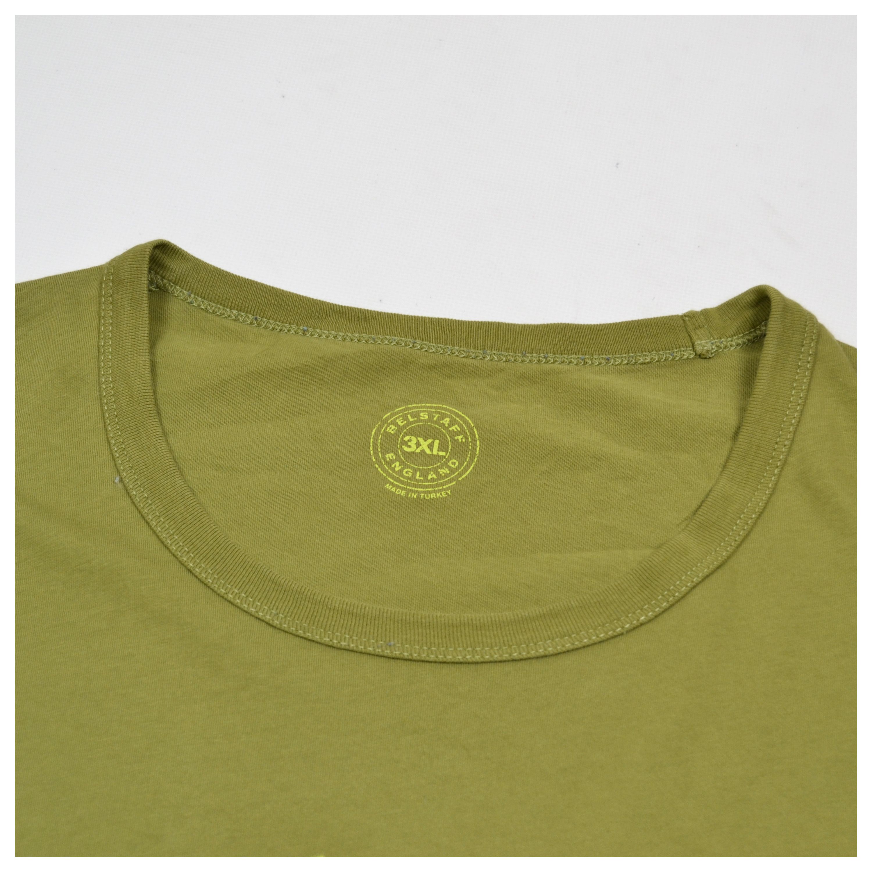 Belstaff × Vintage Belstaff 3XL Olive Green Big Logo Cotton T Shirt Size US XXL / EU 58 / 5 - 6 Thumbnail