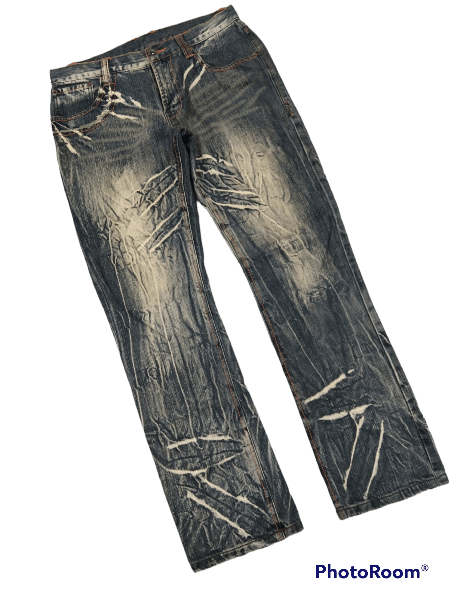 Japanese Brand SUPER SICK RUSTY CLONE DEVGRU DENIM PANTS Size US 30 / EU 46 - 3 Thumbnail