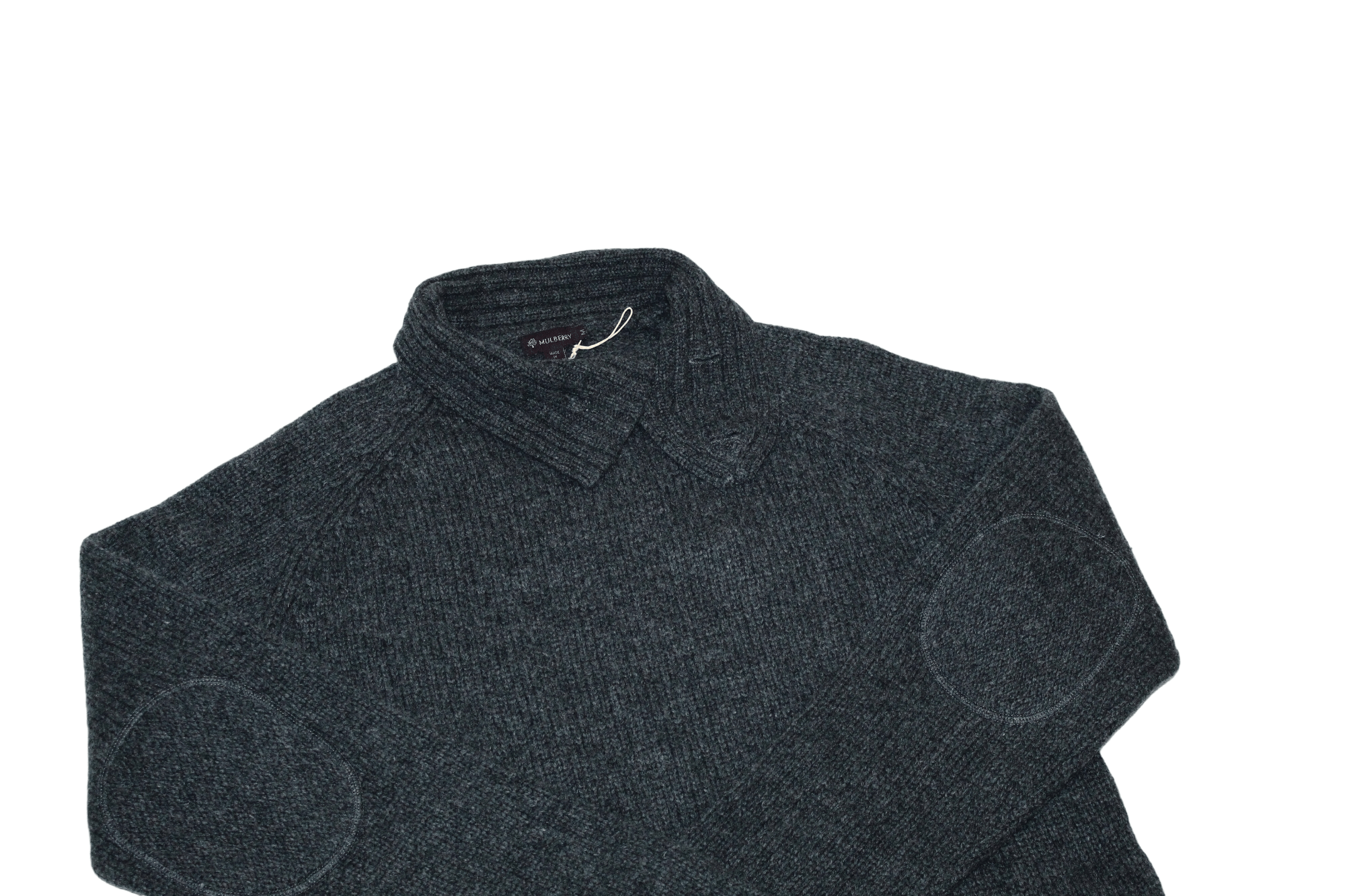 Mulberry Mulberry High Neck Australian Lambswool Cable Knit Sweater Size US M / EU 48-50 / 2 - 5 Thumbnail